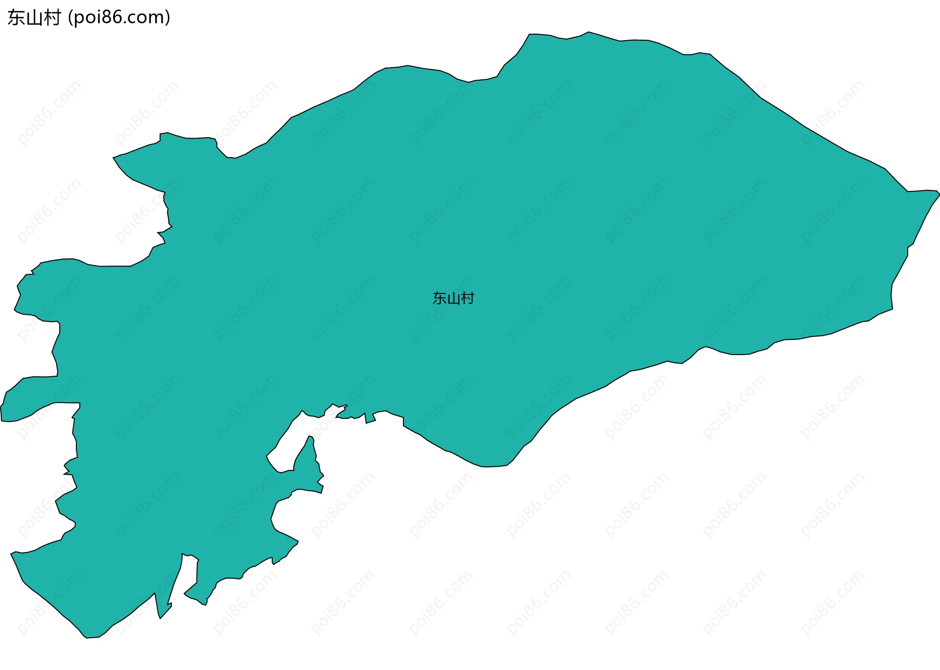 东山村边界地图