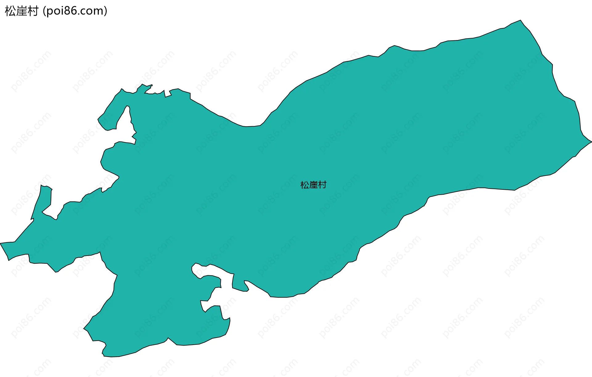 松崖村边界地图