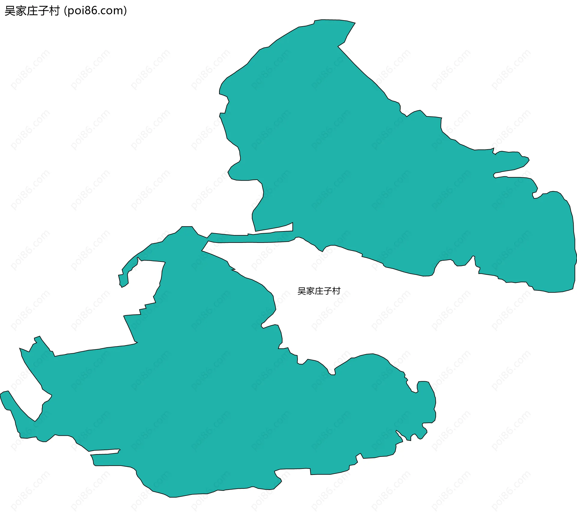 吴家庄子村边界地图