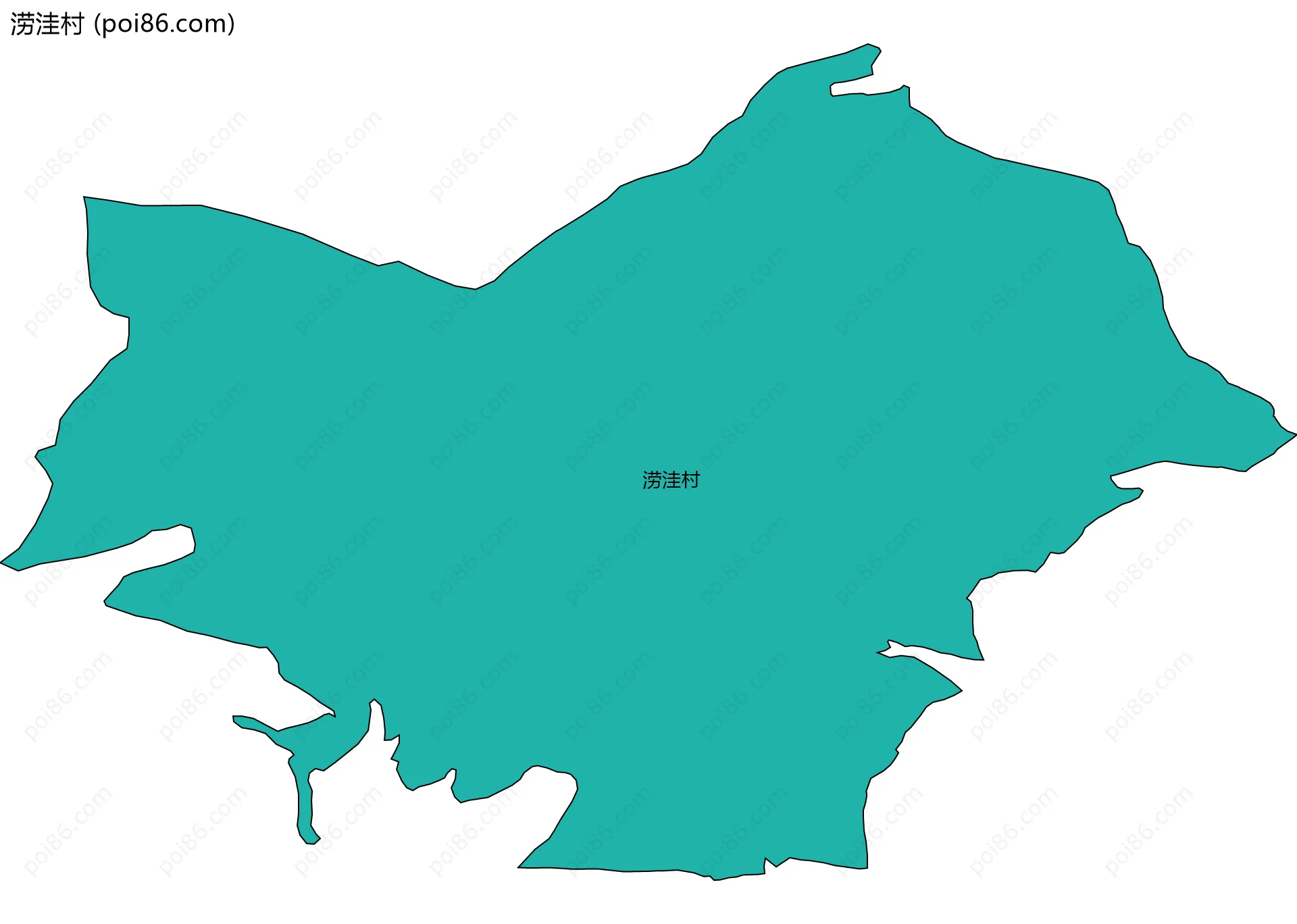 涝洼村边界地图