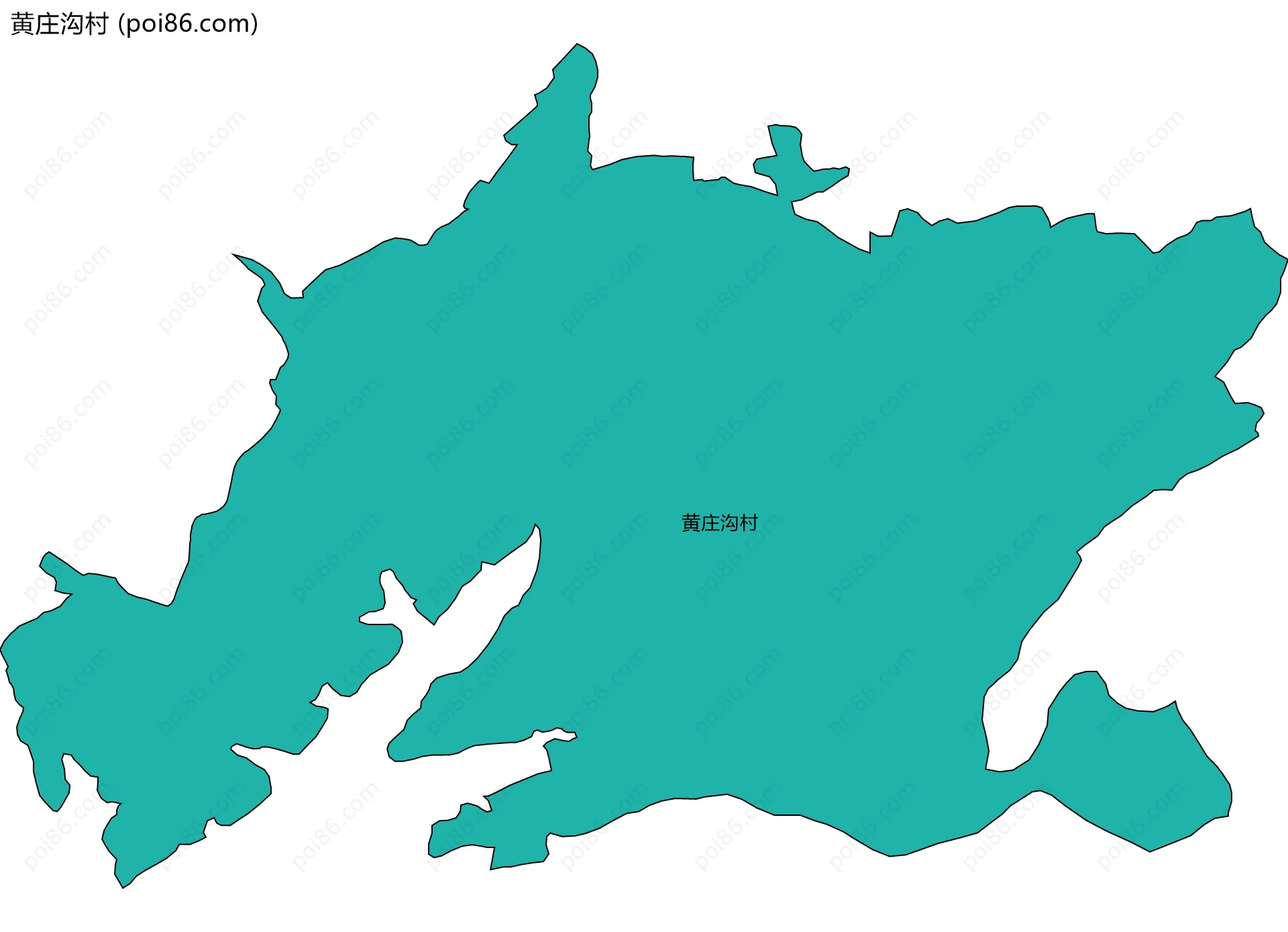黄庄沟村边界地图