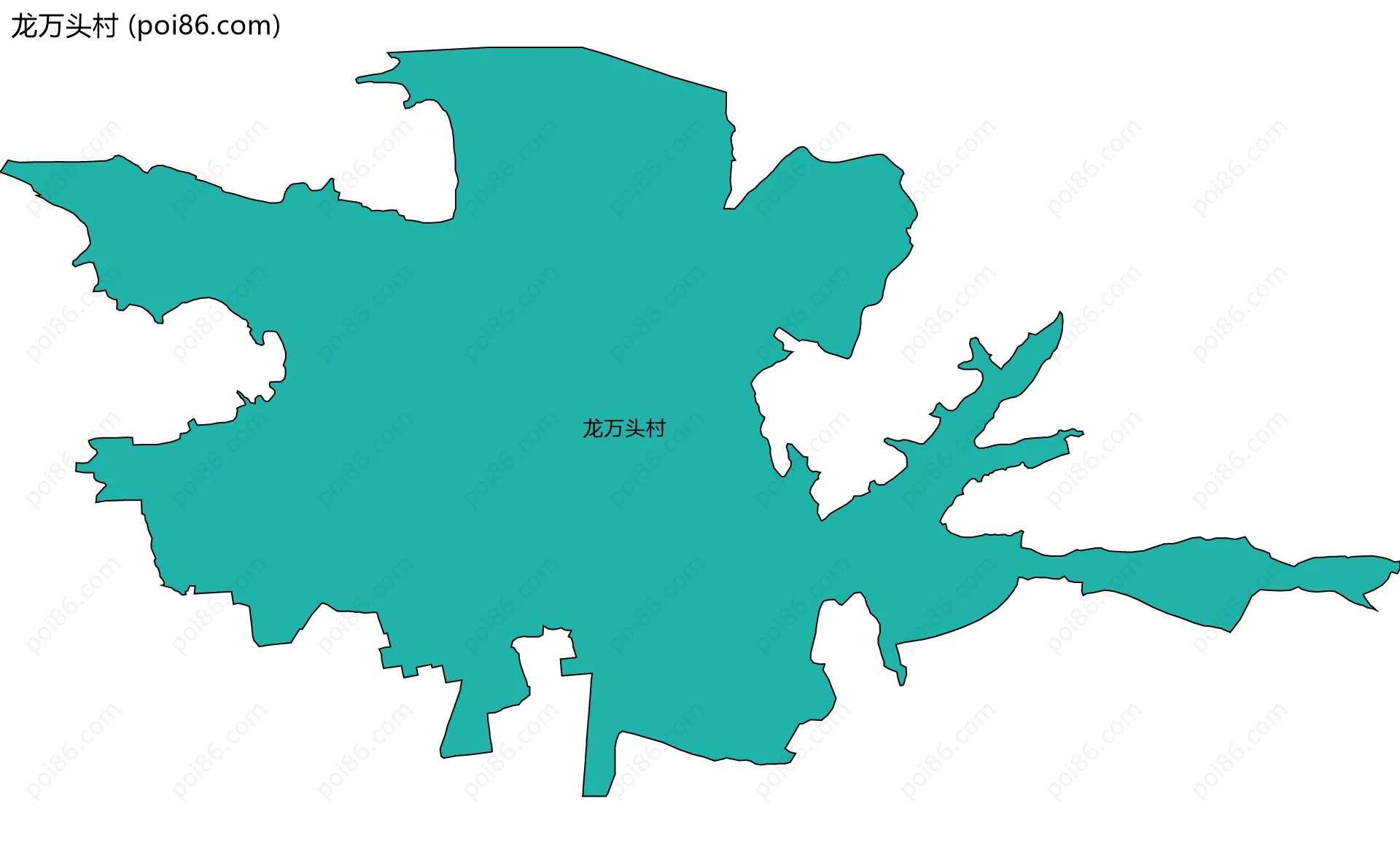 龙万头村边界地图