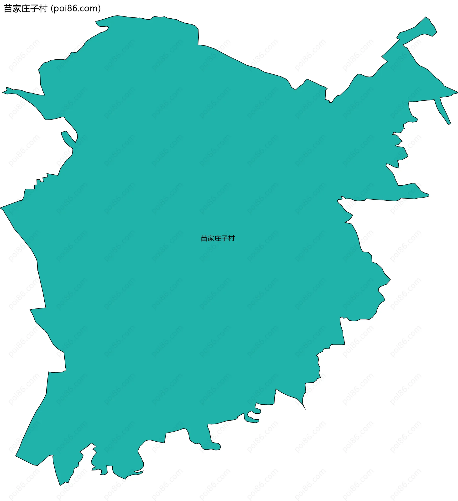 苗家庄子村边界地图