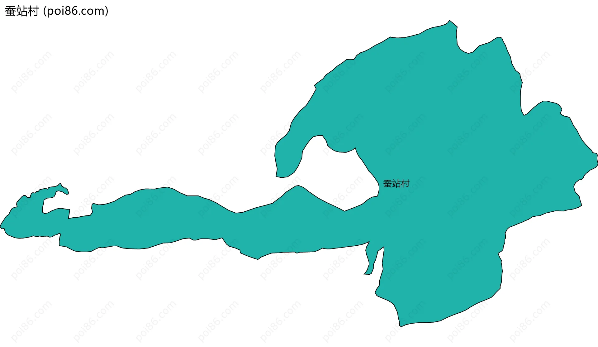 蚕站村边界地图