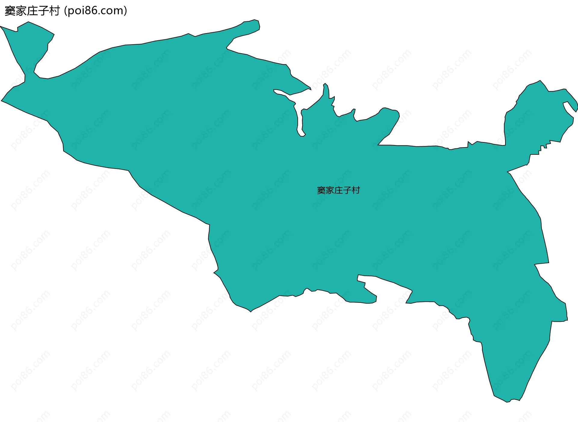 窦家庄子村边界地图