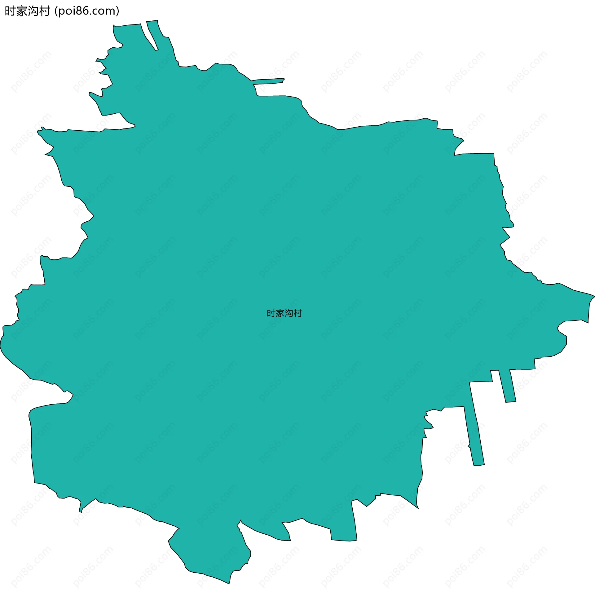 时家沟村边界地图