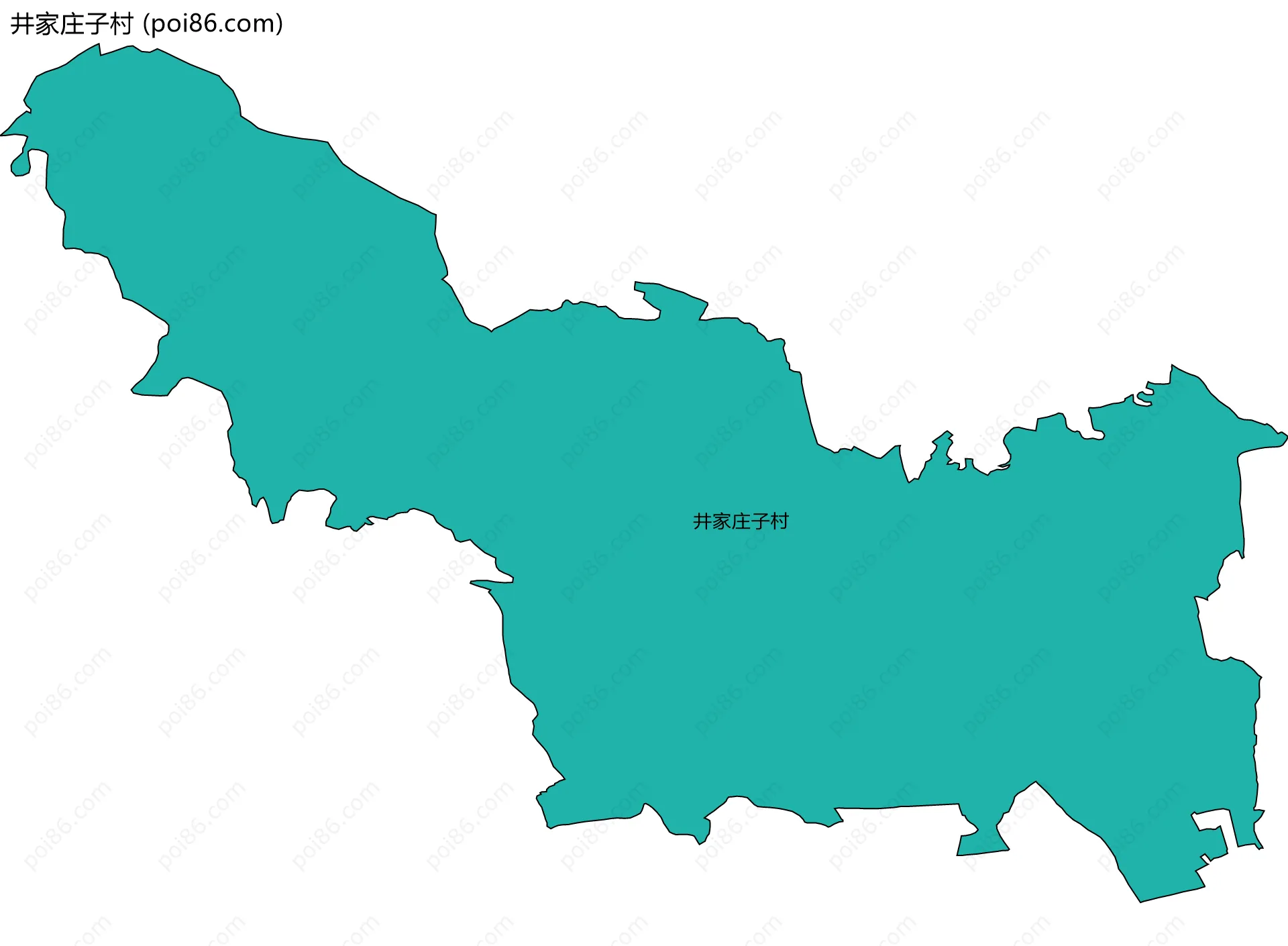 井家庄子村边界地图