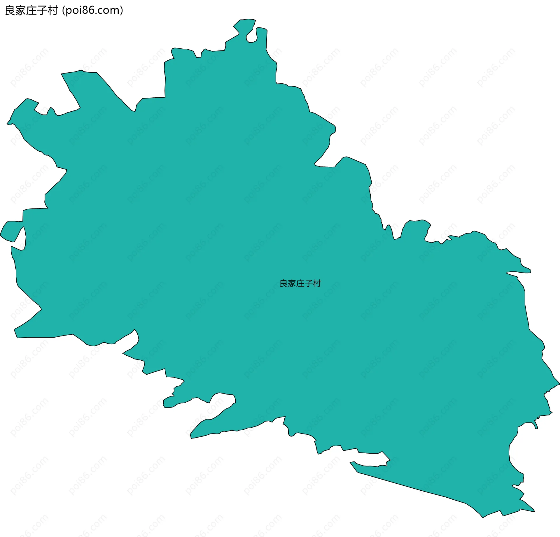 良家庄子村边界地图
