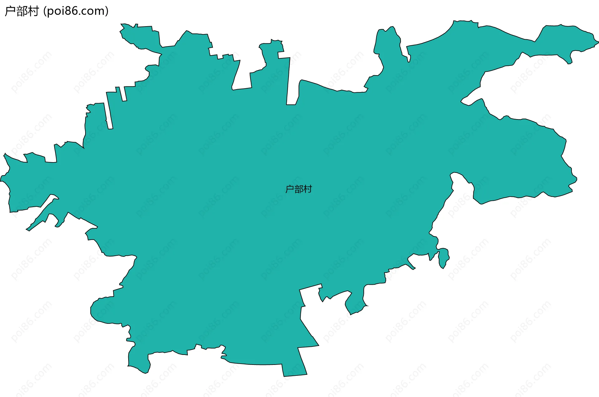 户部村边界地图