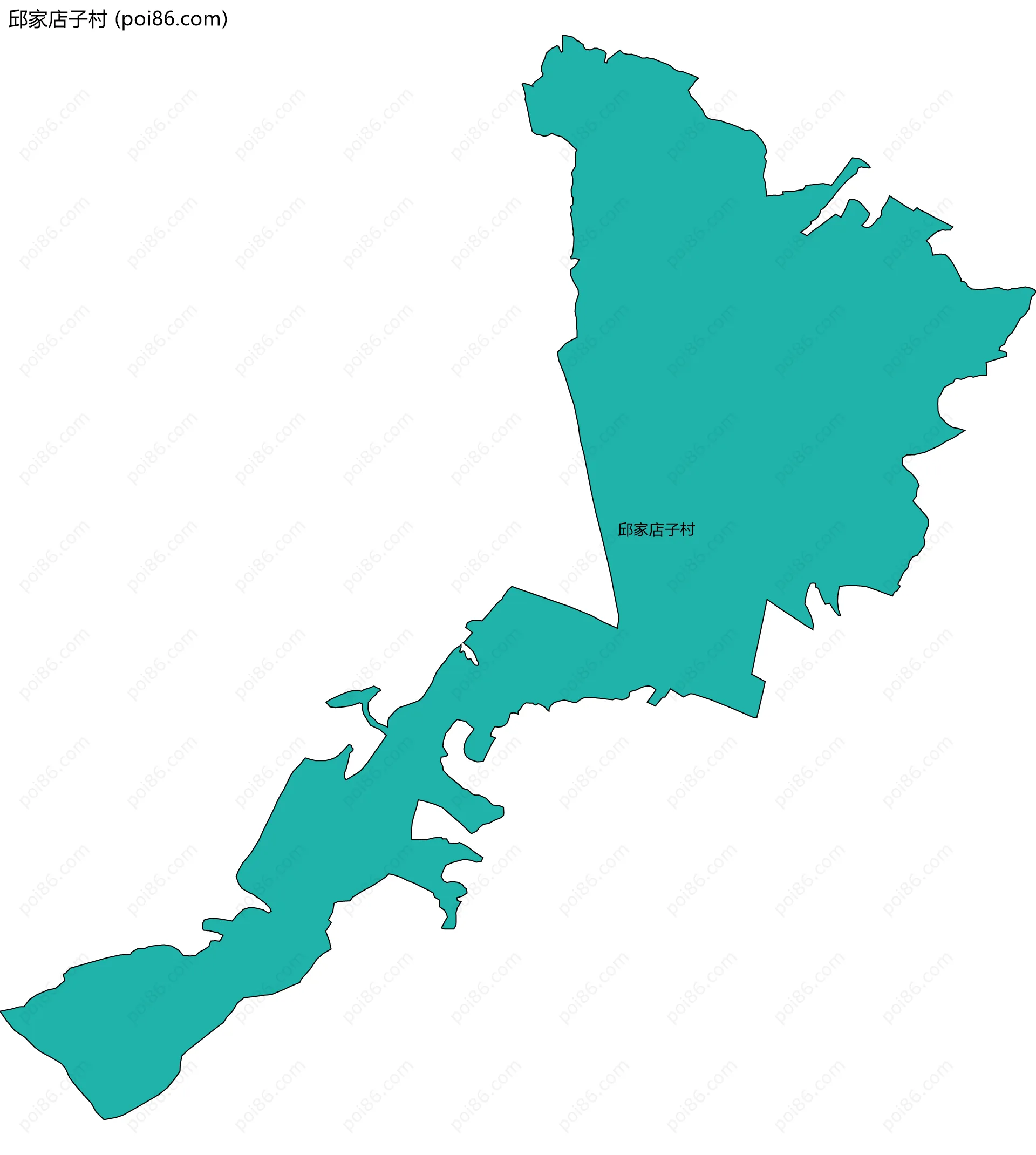 邱家店子村边界地图