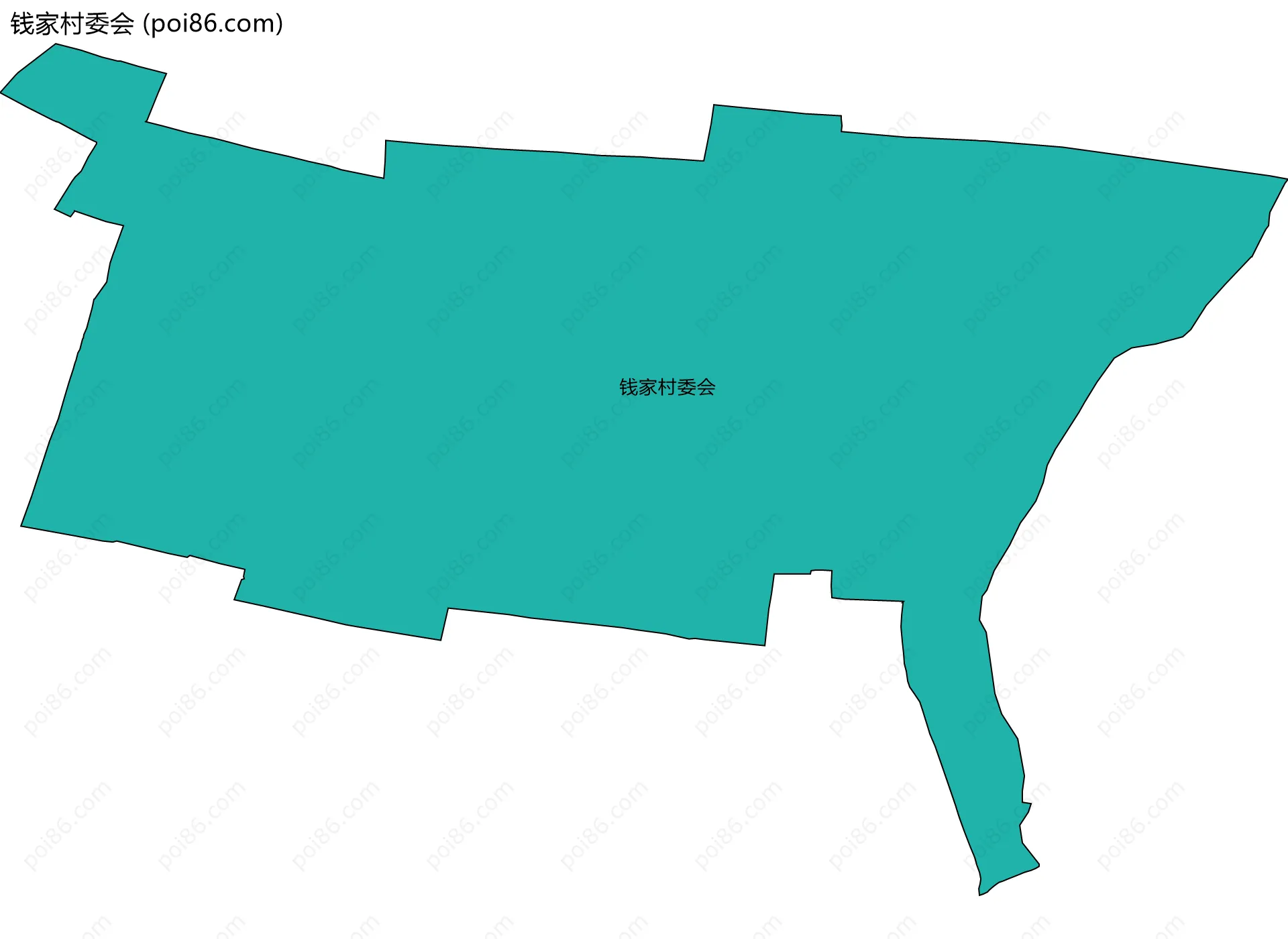 钱家村委会边界地图