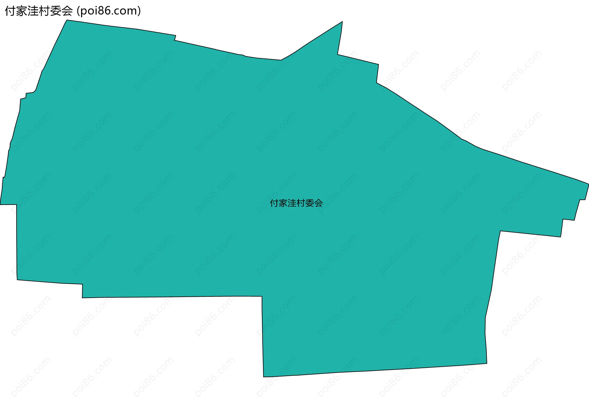 付家洼村委会边界地图