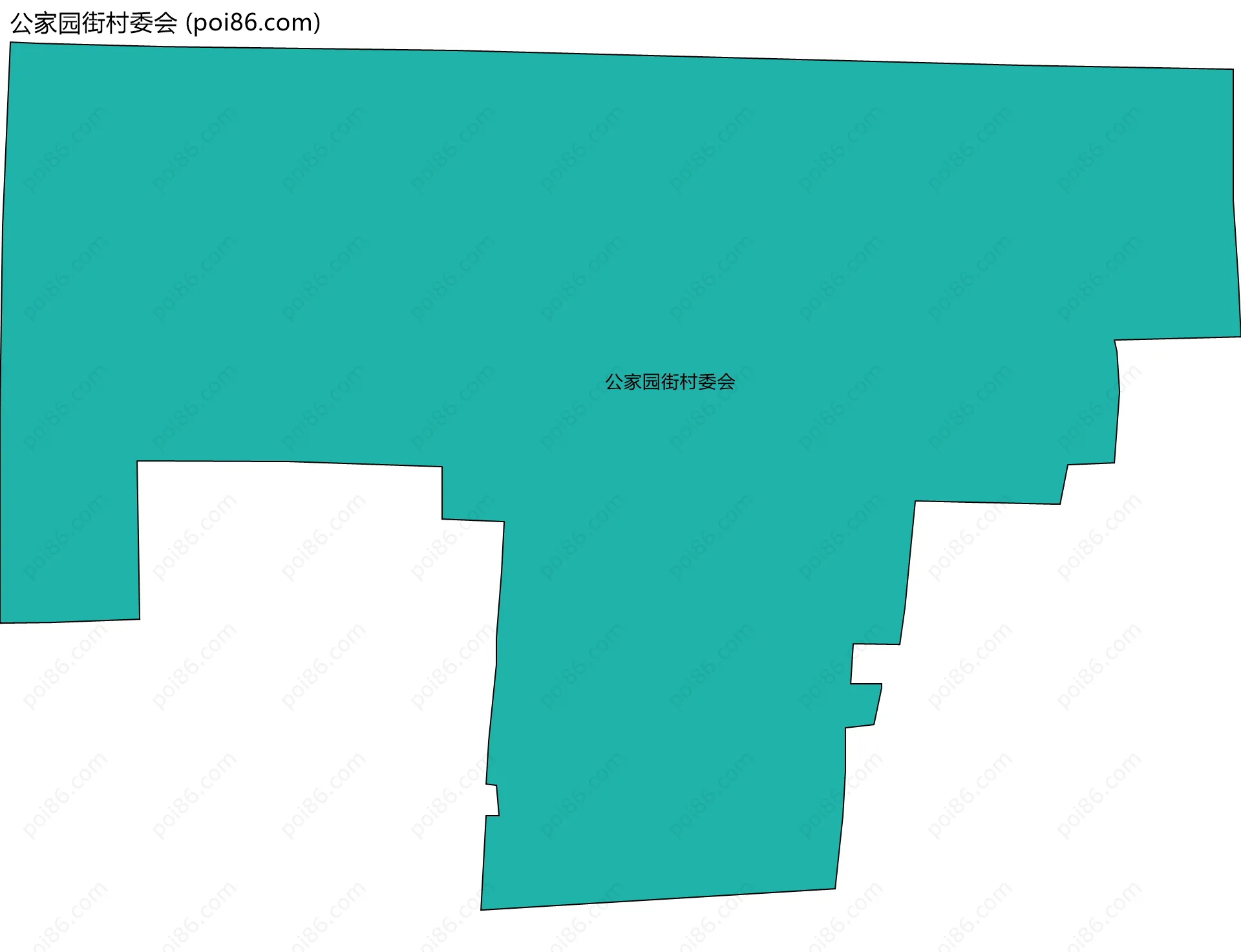公家园街村委会边界地图