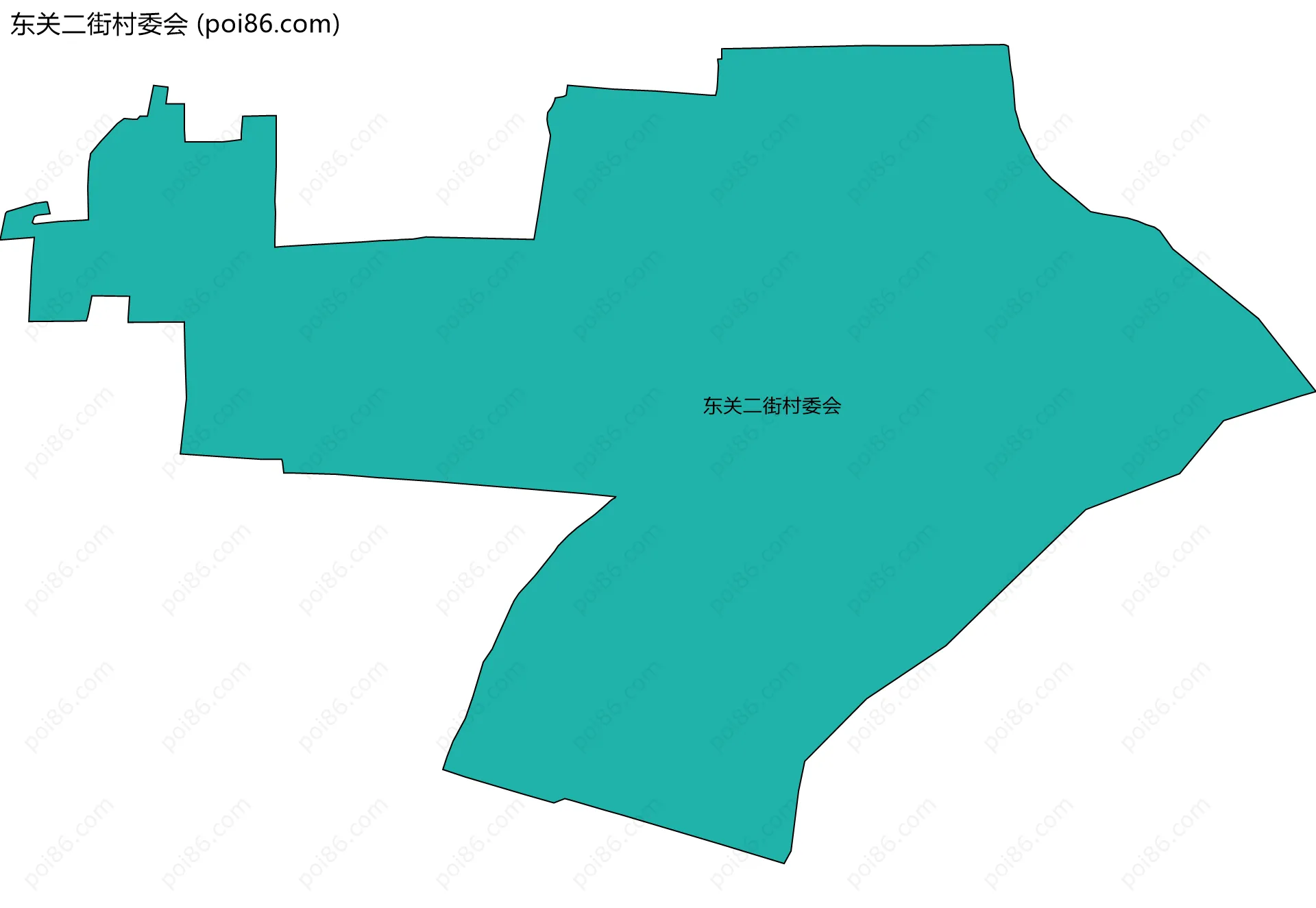 东关二街村委会边界地图
