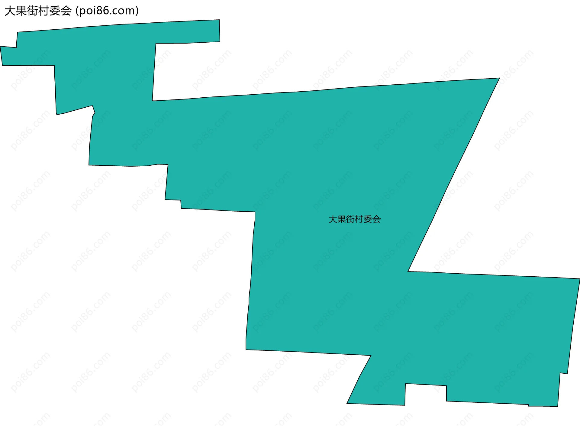 大果街村委会边界地图
