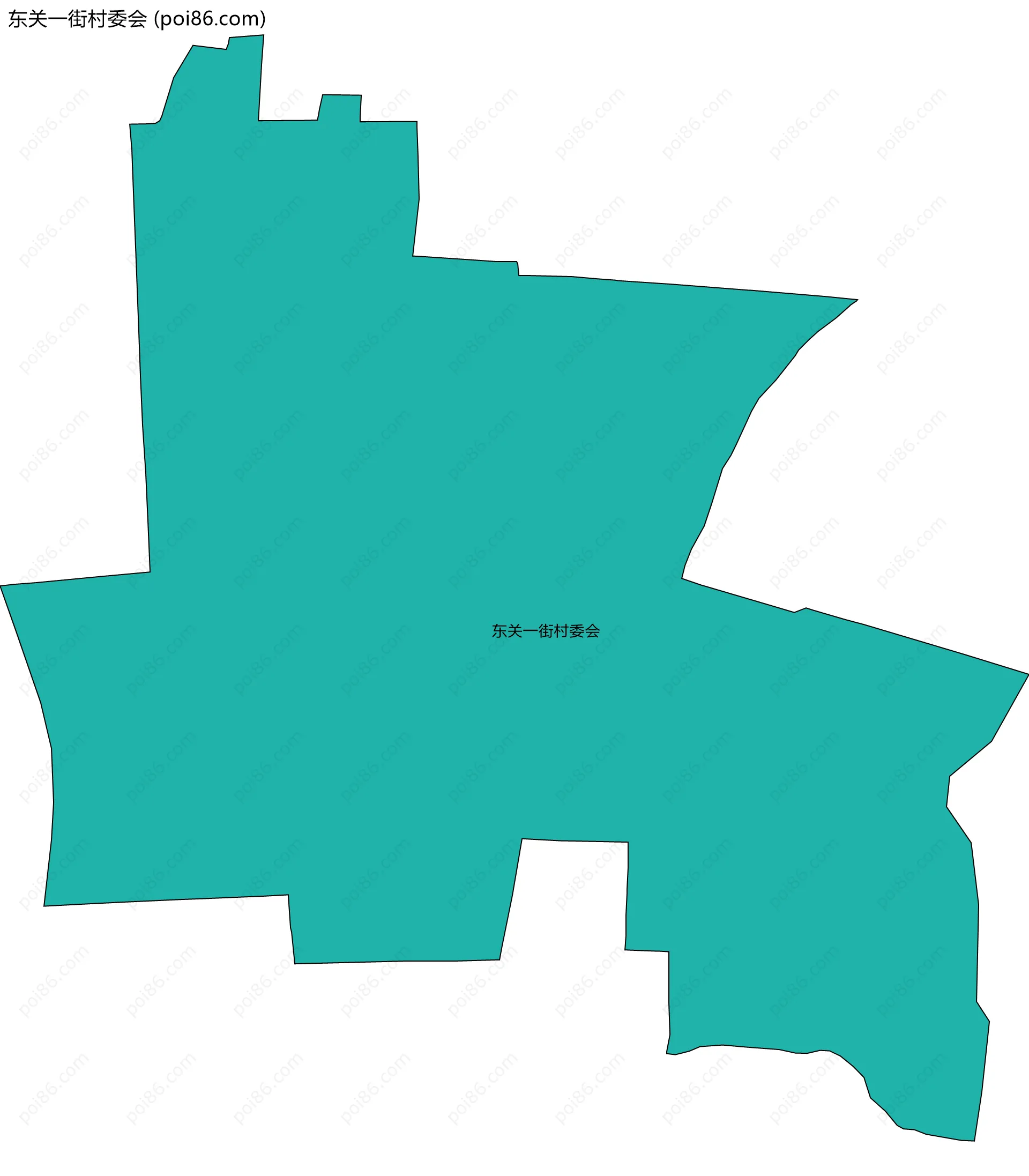 东关一街村委会边界地图