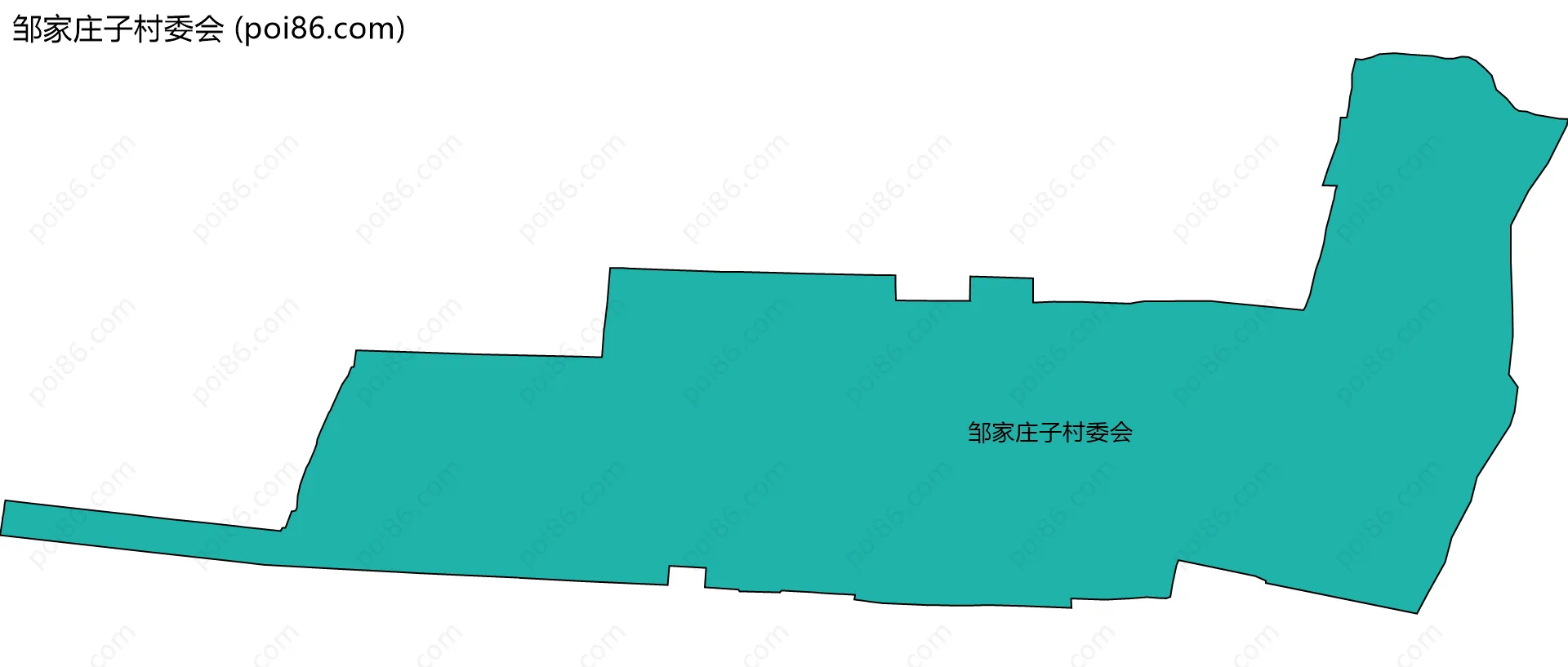 邹家庄子村委会边界地图