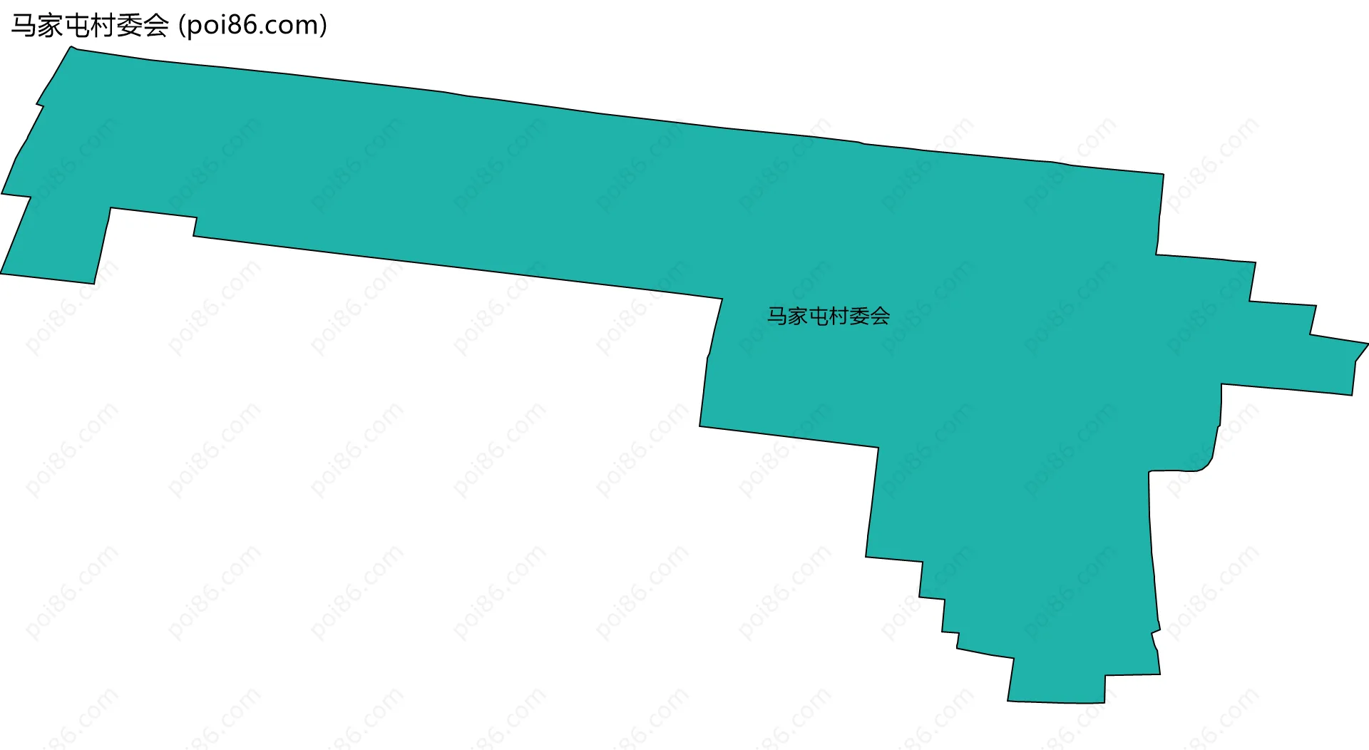 马家屯村委会边界地图