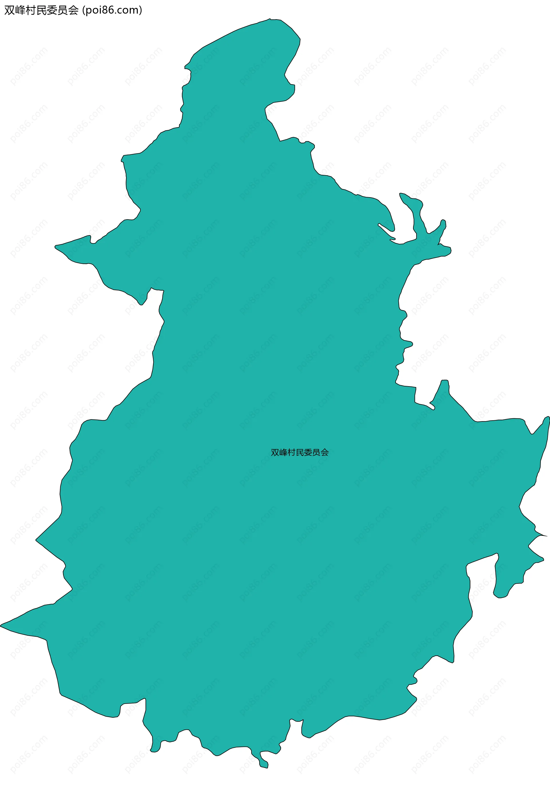 双峰村民委员会边界地图