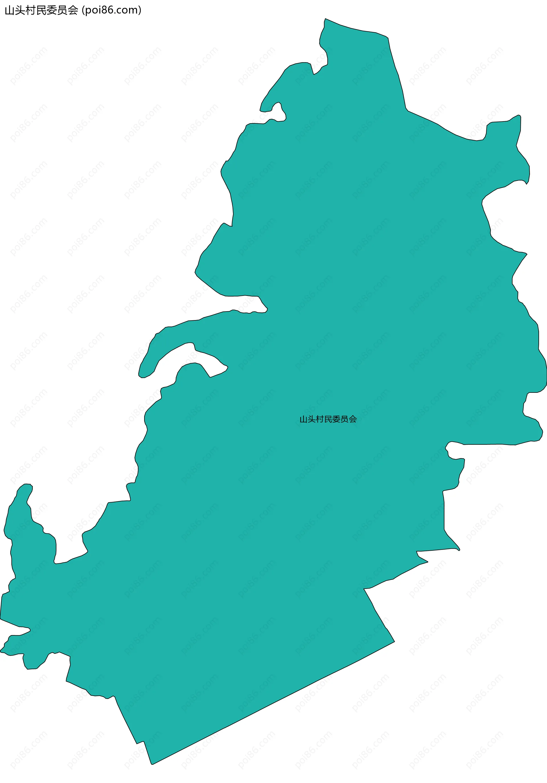 山头村民委员会边界地图