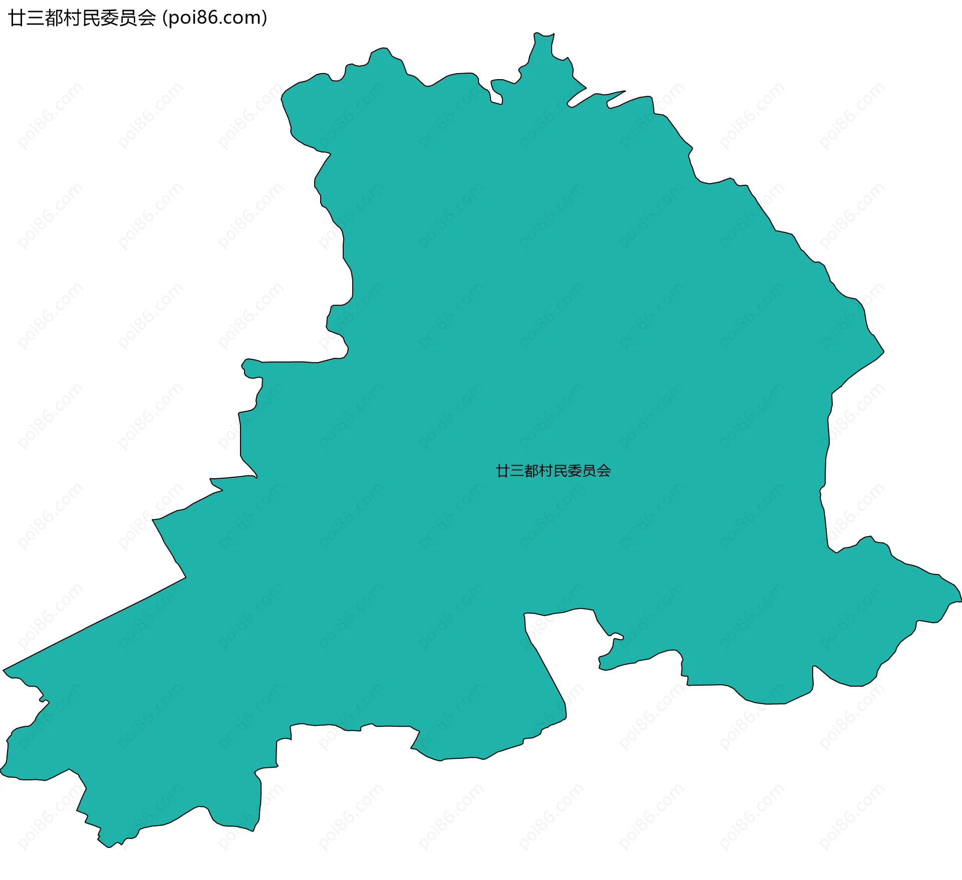 廿三都村民委员会边界地图