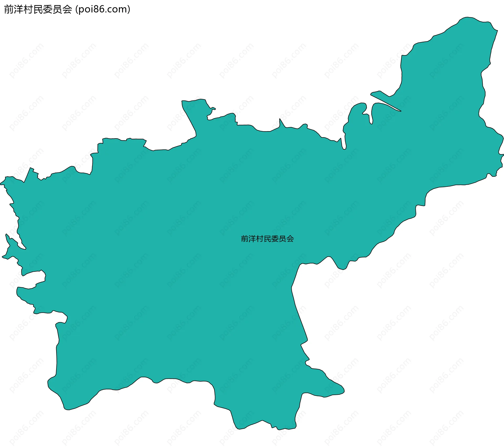 前洋村民委员会边界地图