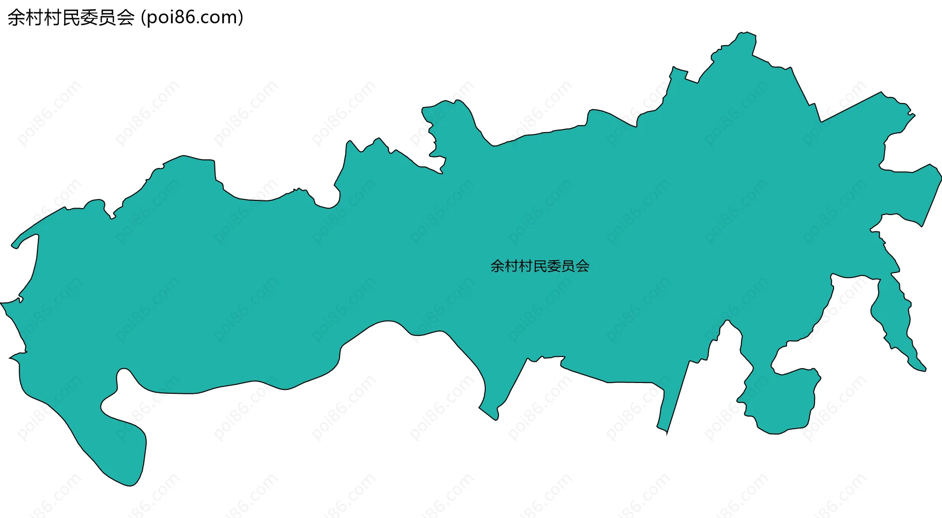 余村村民委员会边界地图