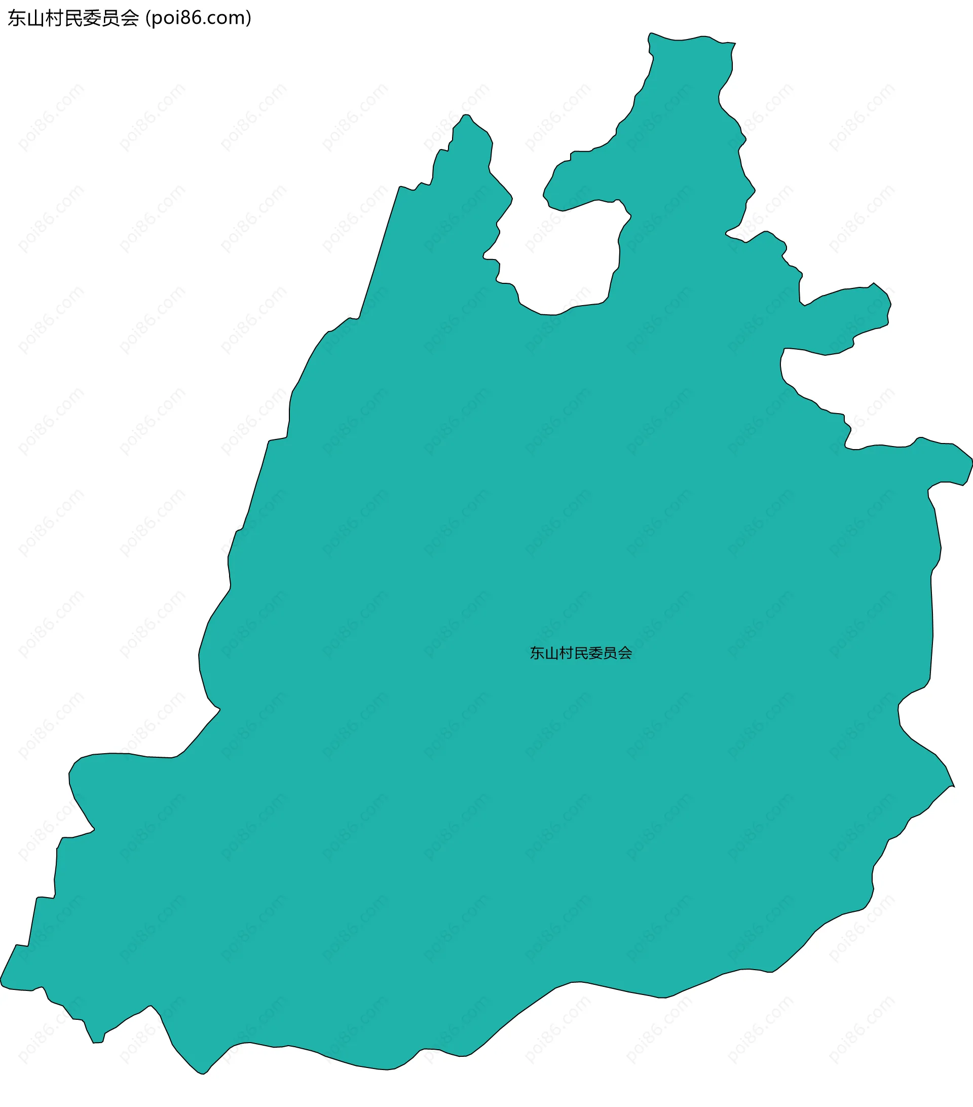 东山村民委员会边界地图