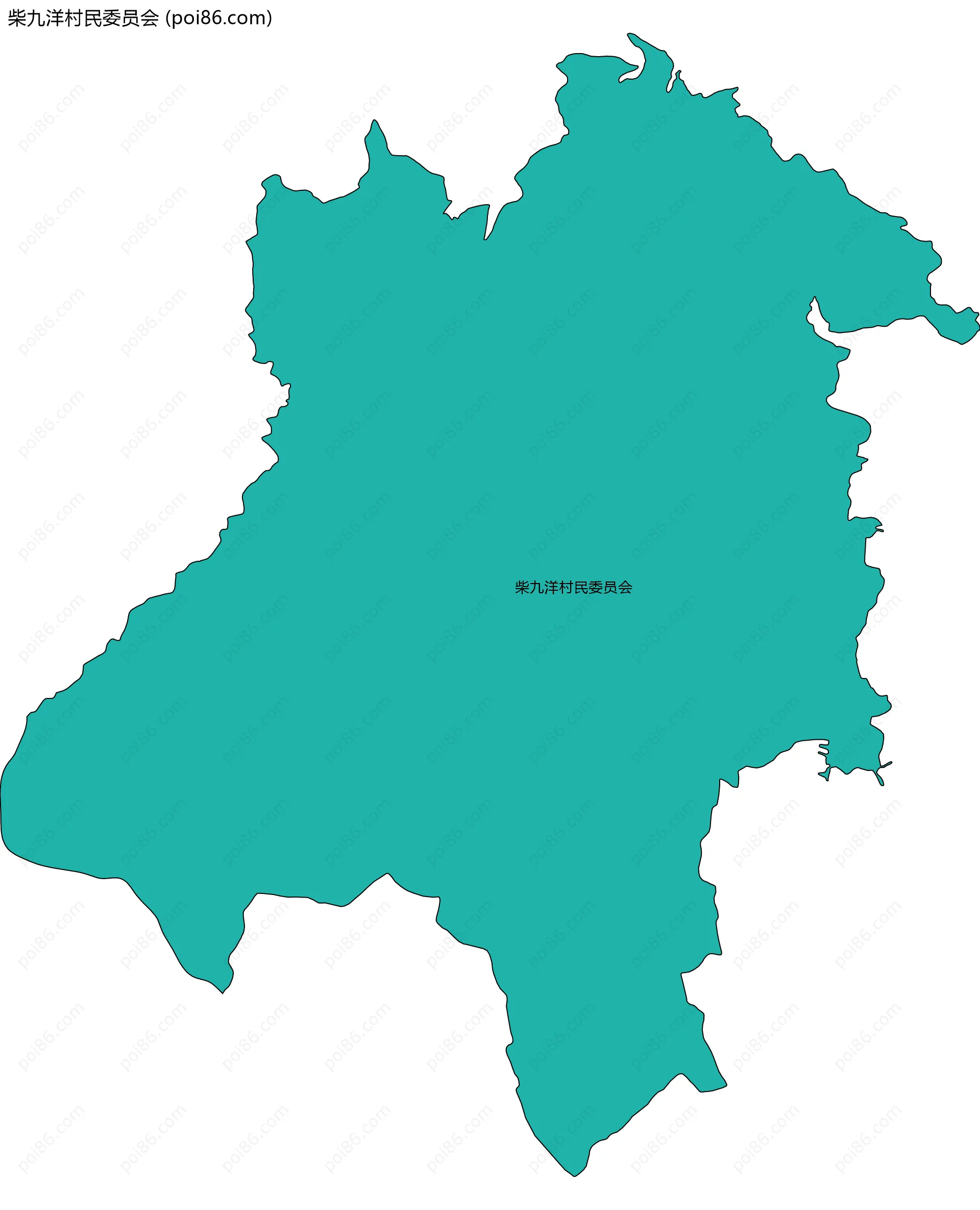 柴九洋村民委员会边界地图