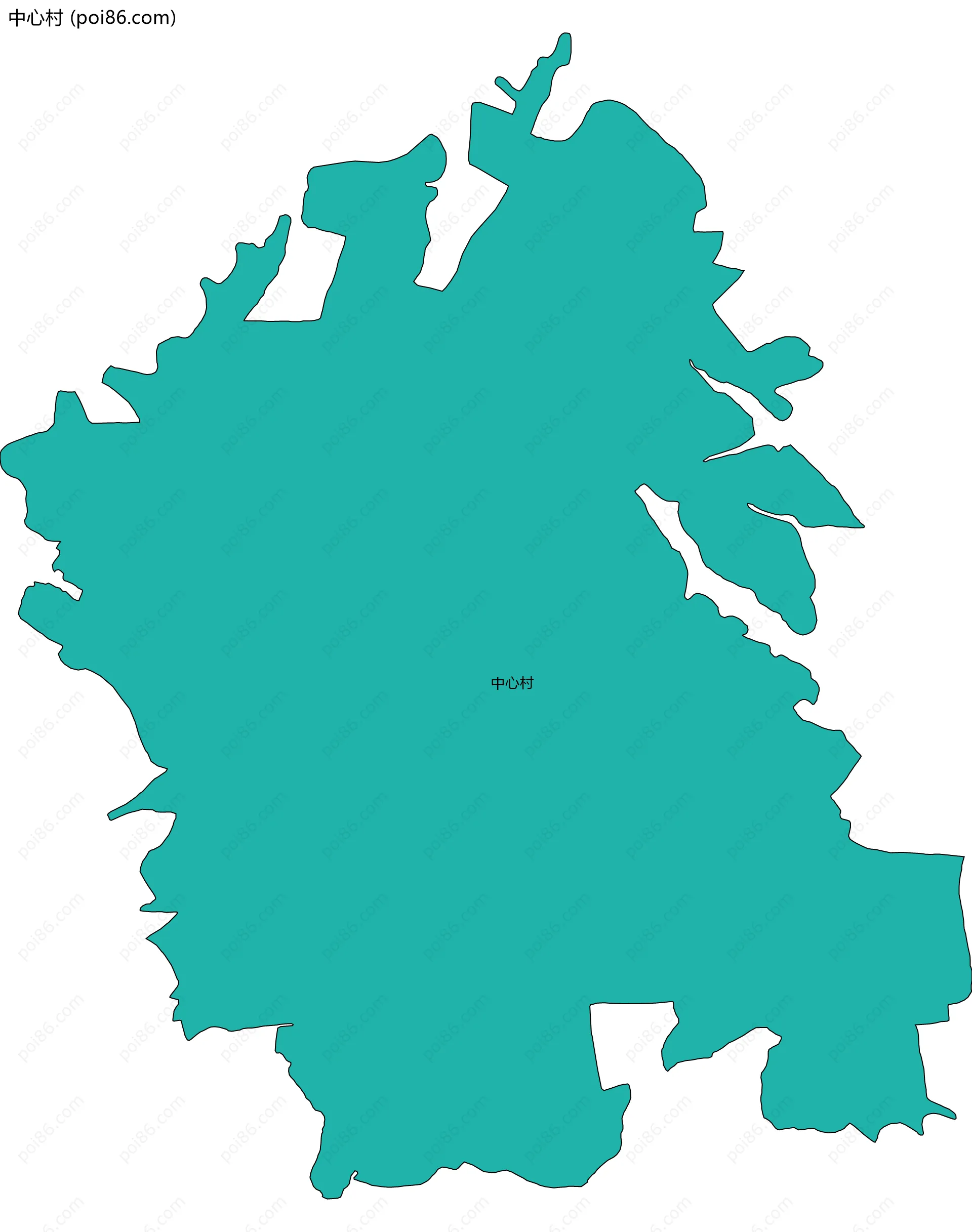 中心村边界地图