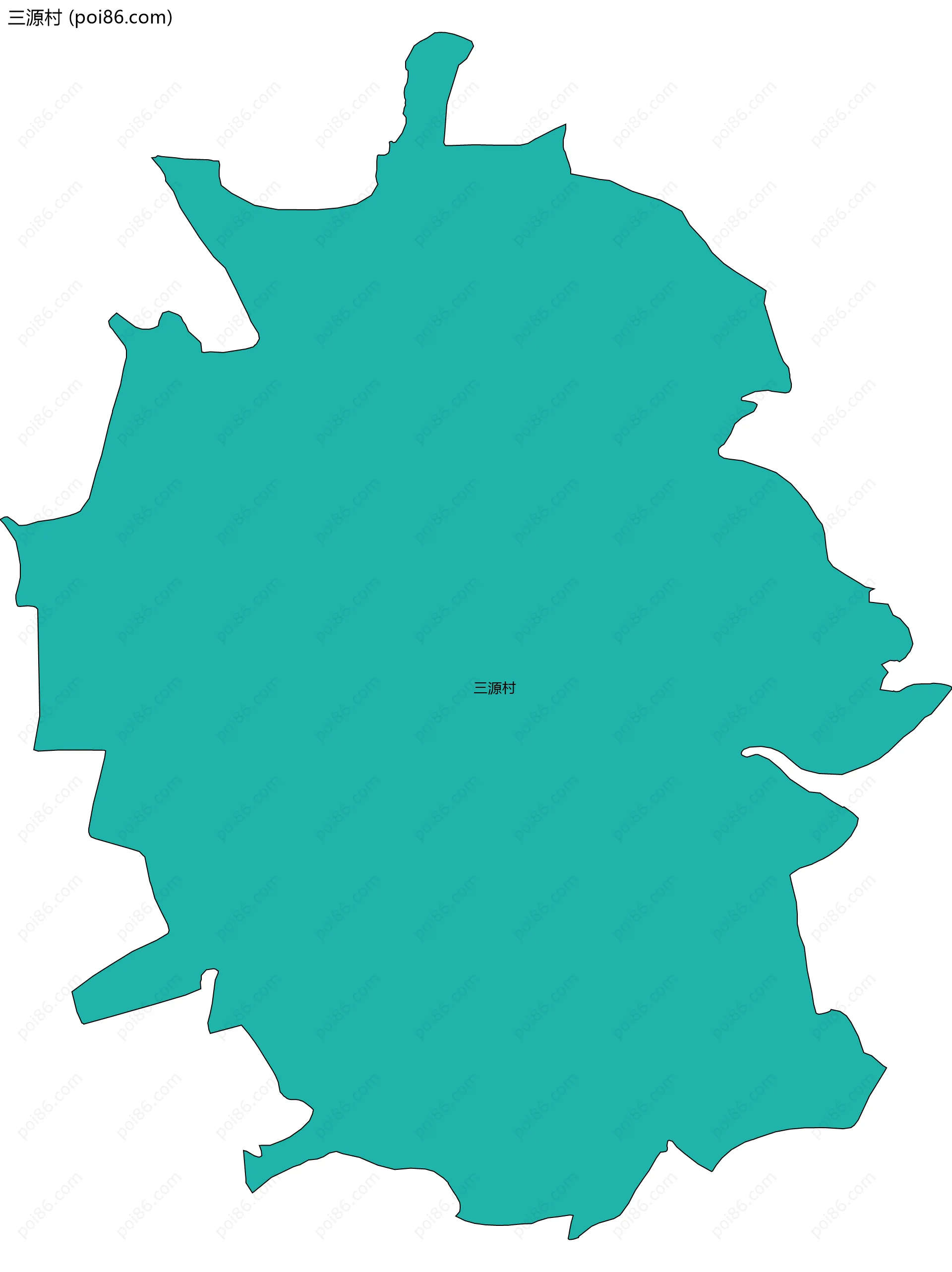 三源村边界地图