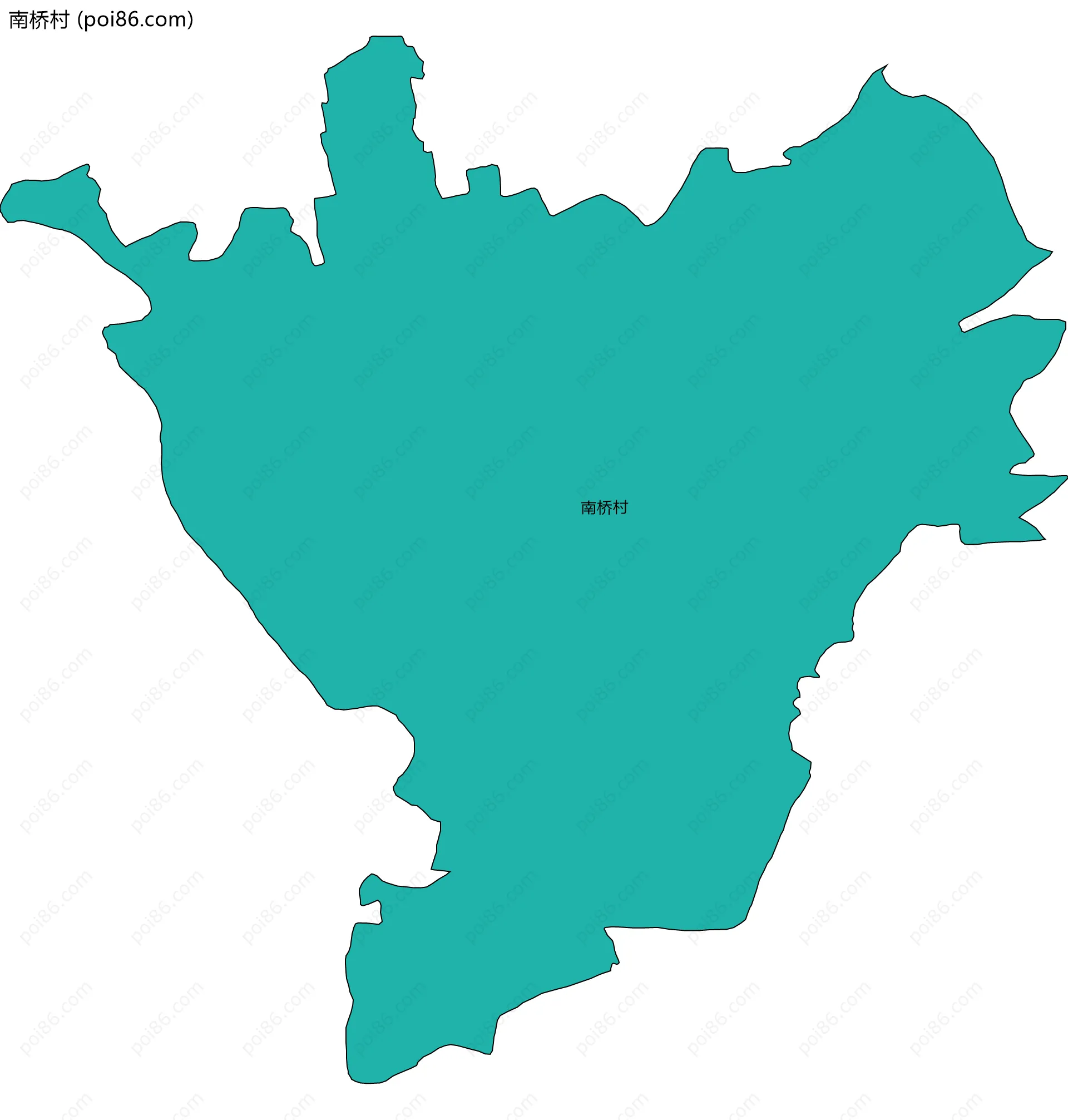 南桥村边界地图