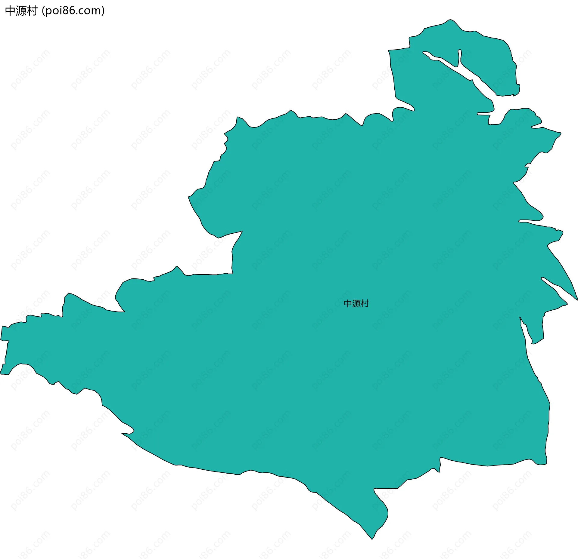 中源村边界地图