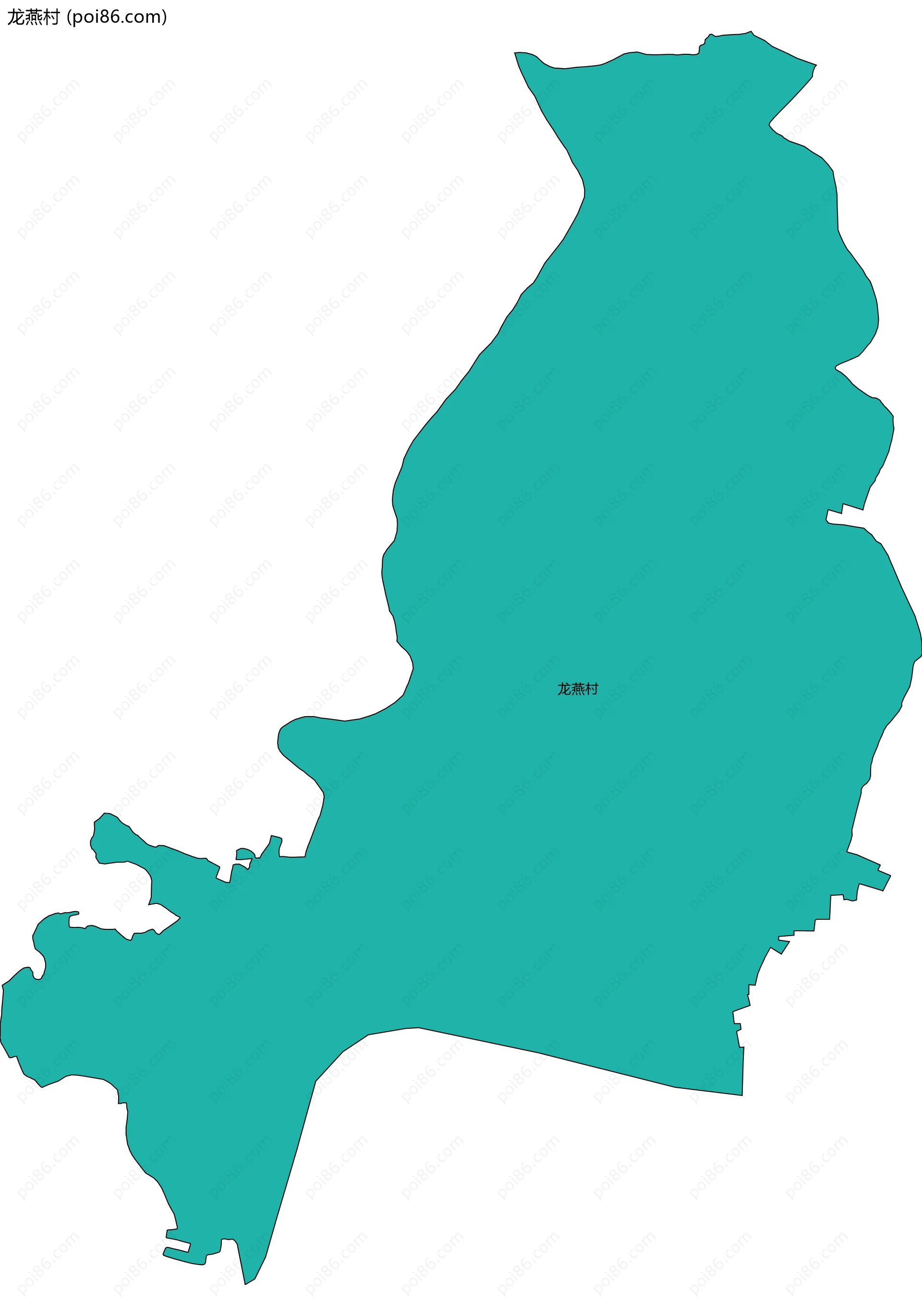 龙燕村边界地图