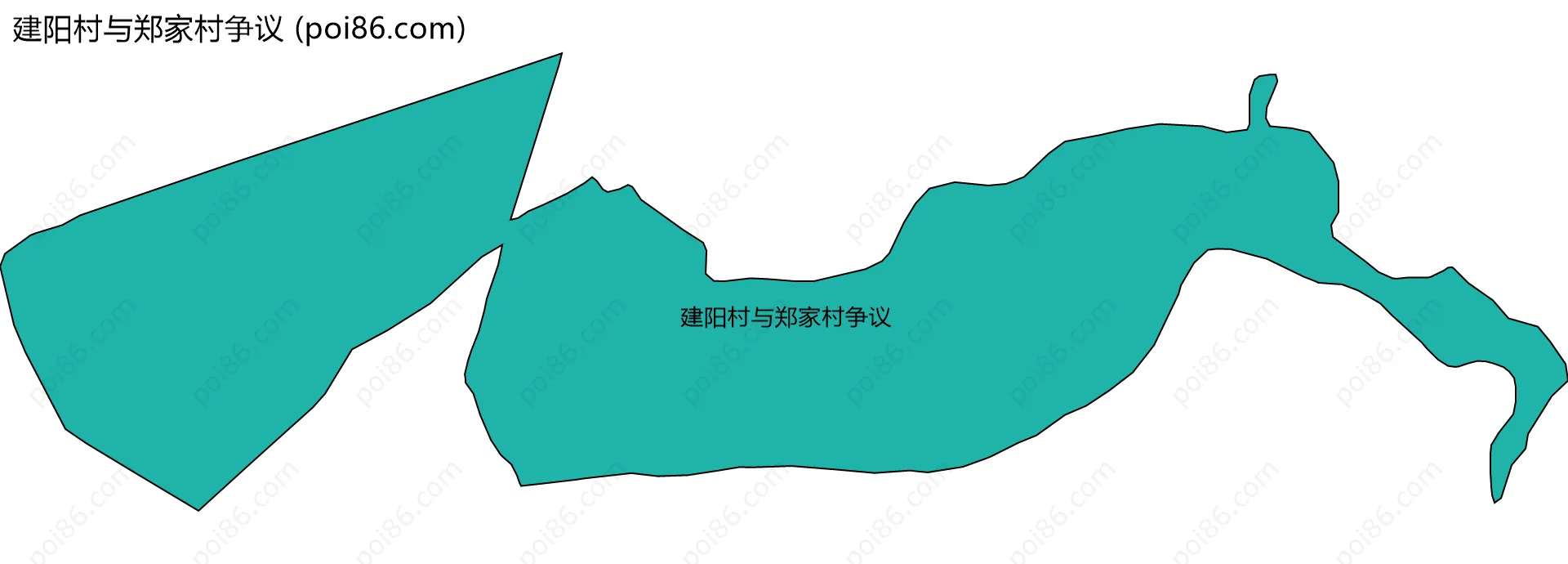建阳村与郑家村争议边界地图