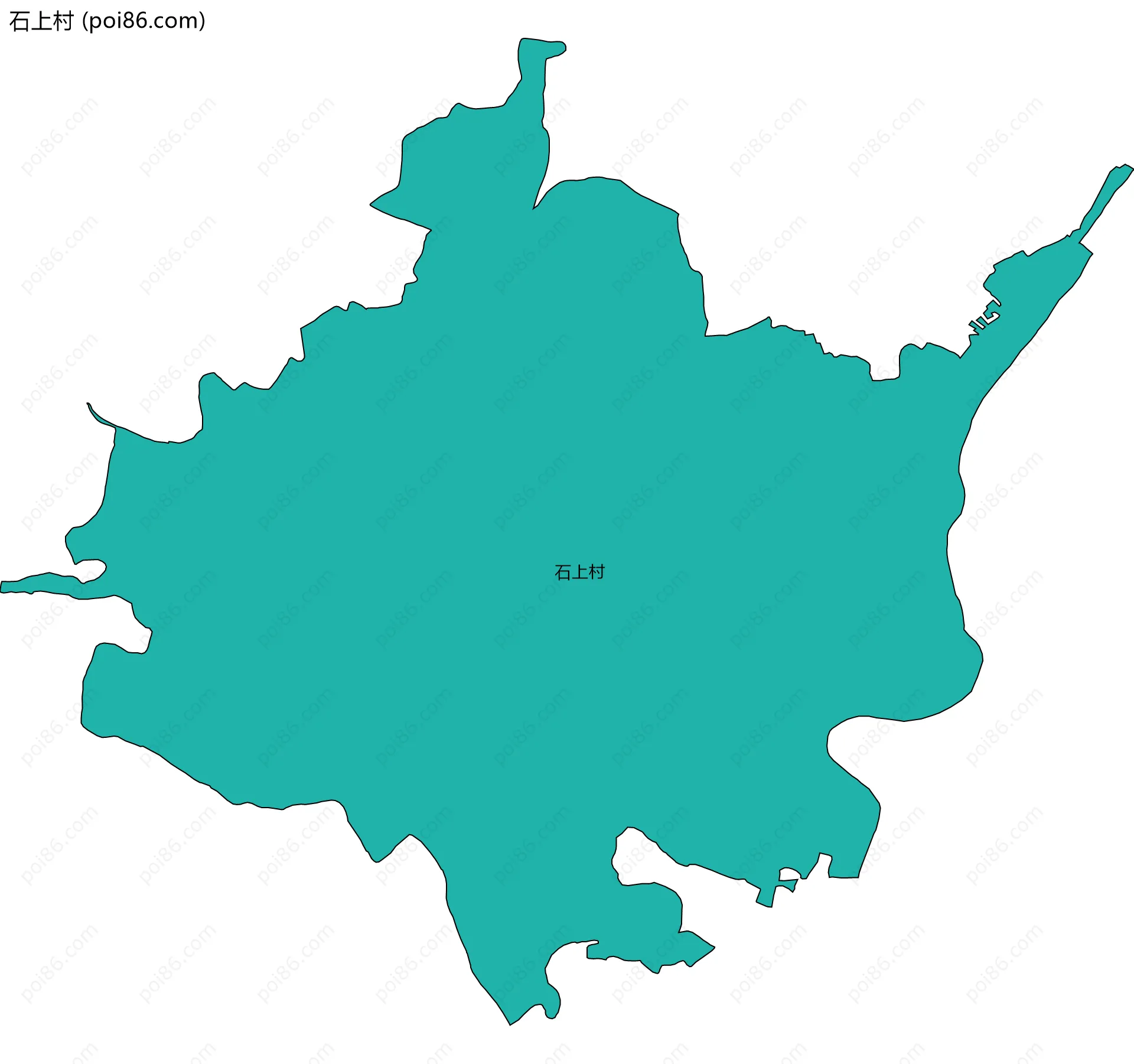 石上村边界地图