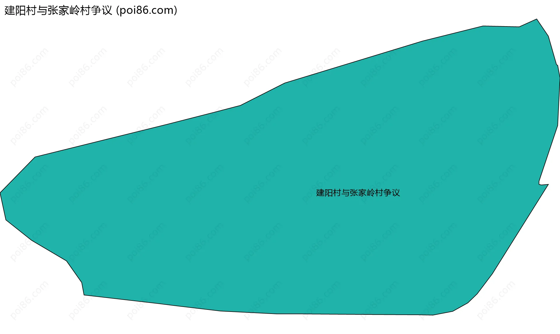 建阳村与张家岭村争议边界地图