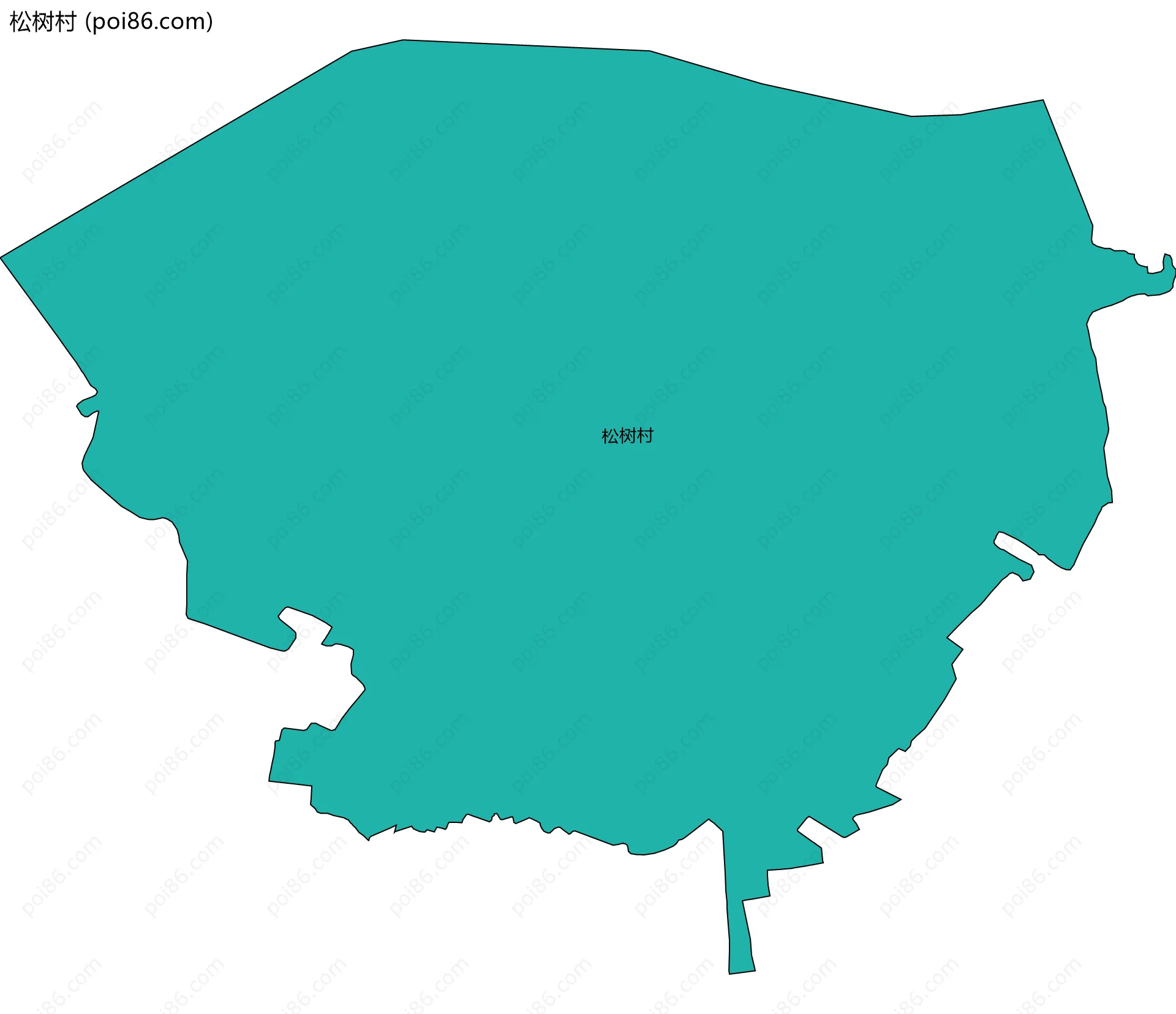 松树村边界地图