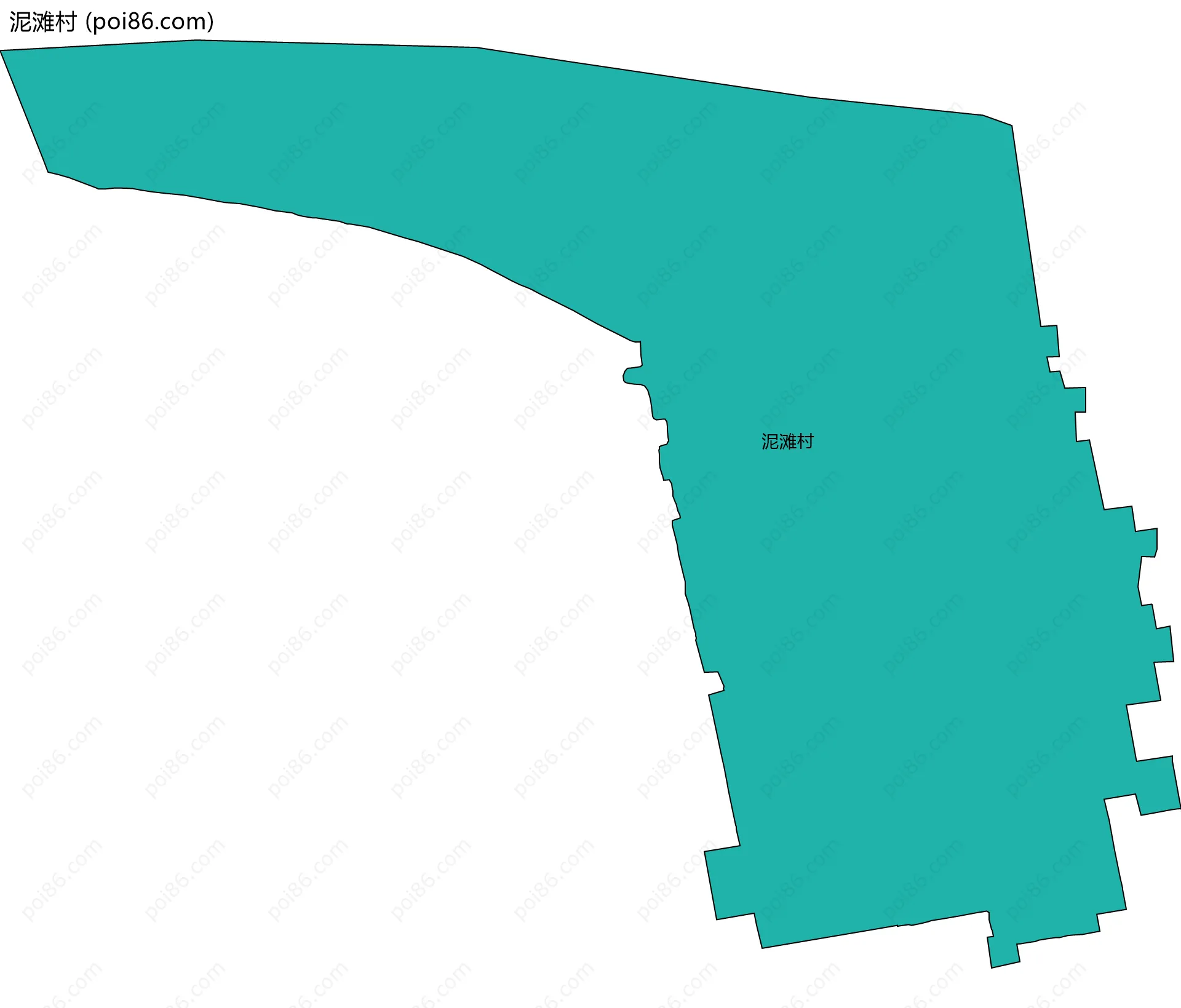 泥滩村边界地图