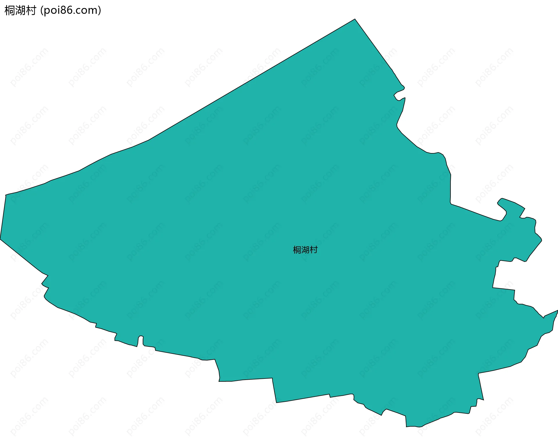桐湖村边界地图