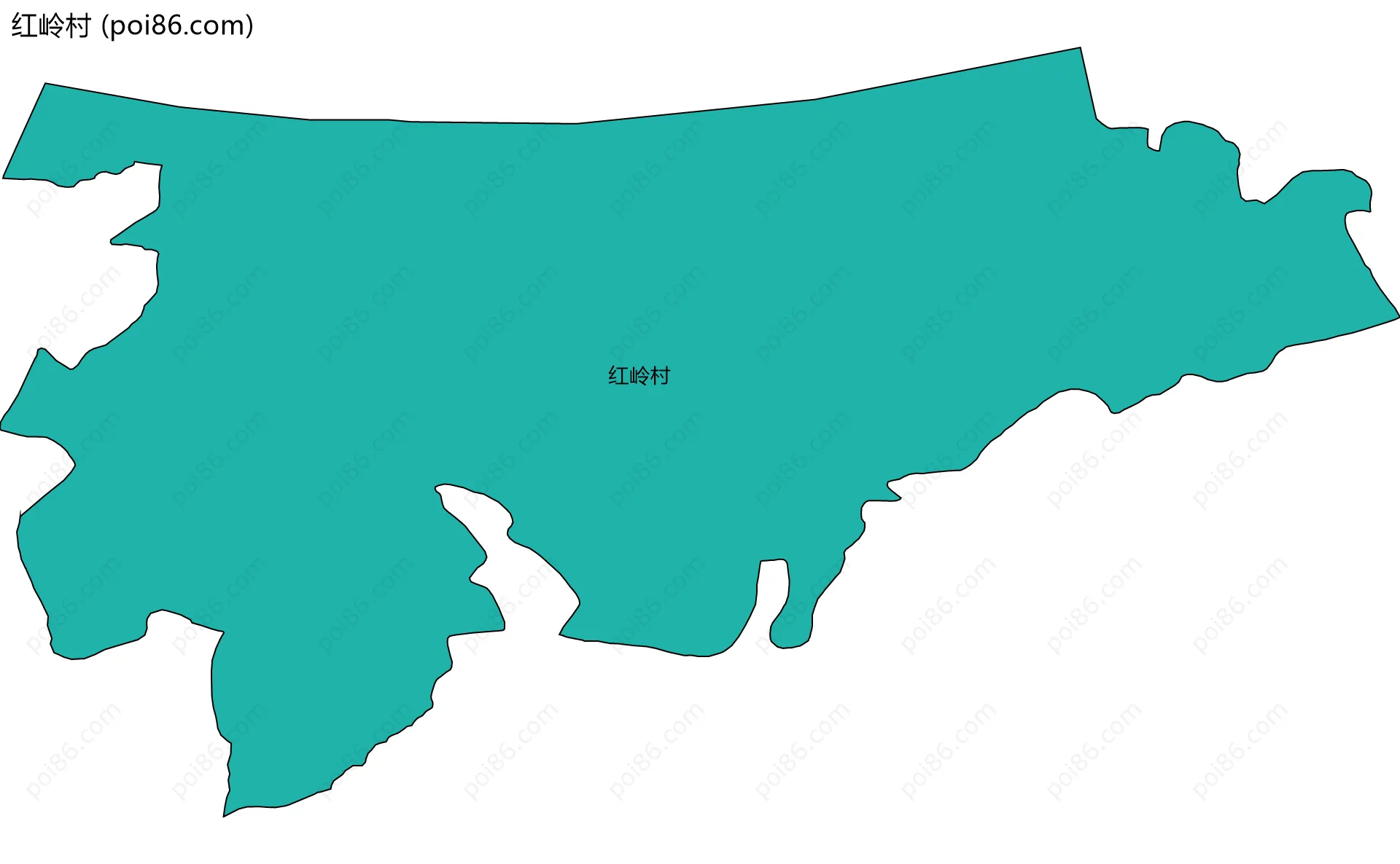 红岭村边界地图