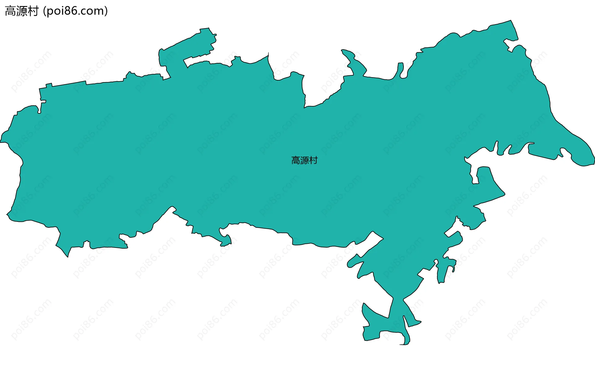 高源村边界地图