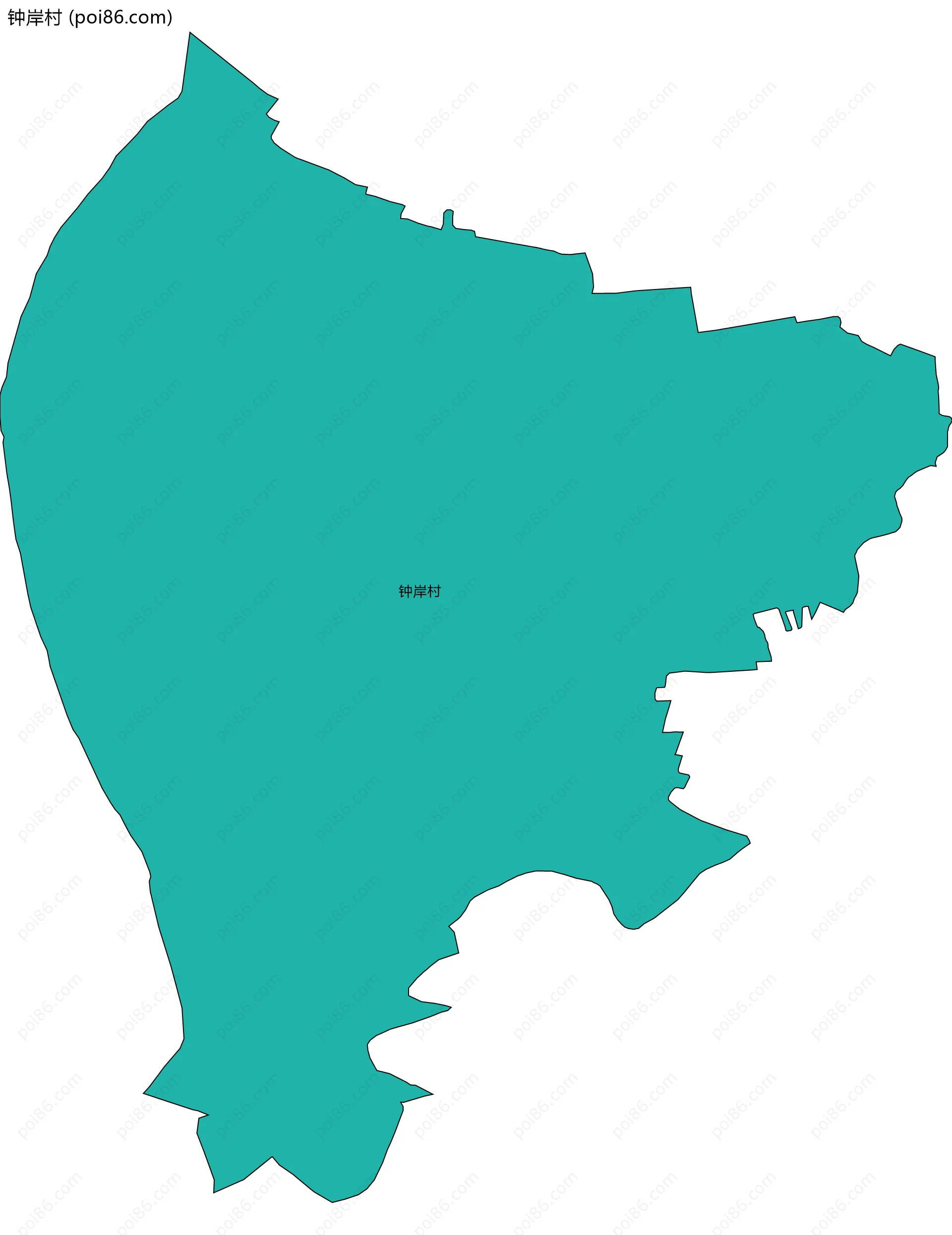 钟岸村边界地图