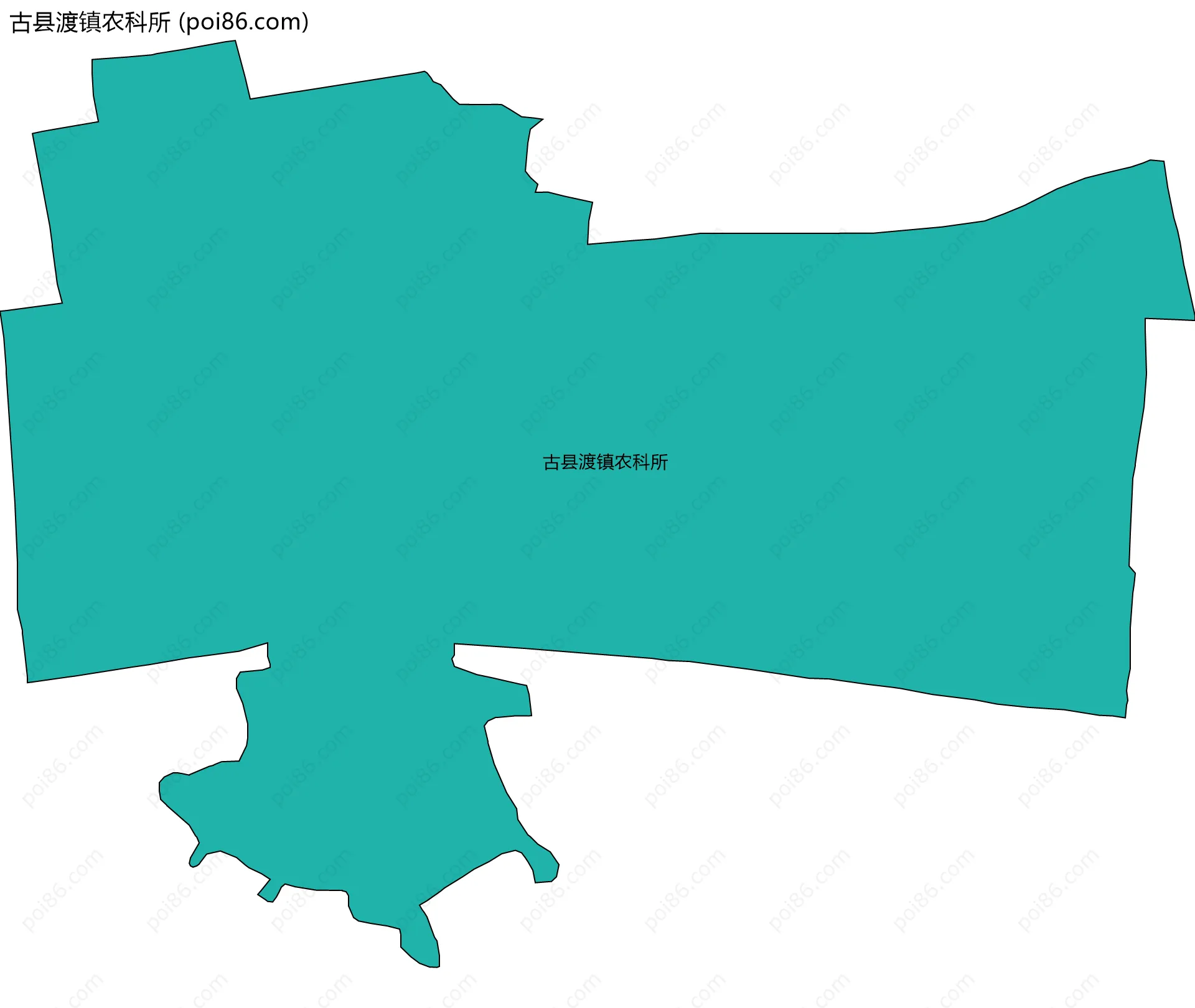 古县渡镇农科所边界地图