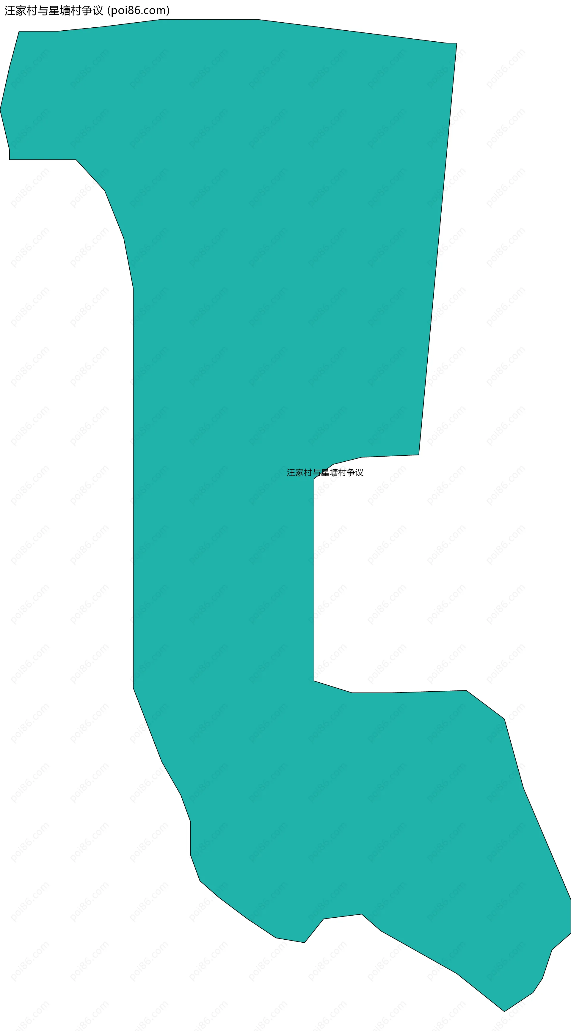 汪家村与星塘村争议边界地图