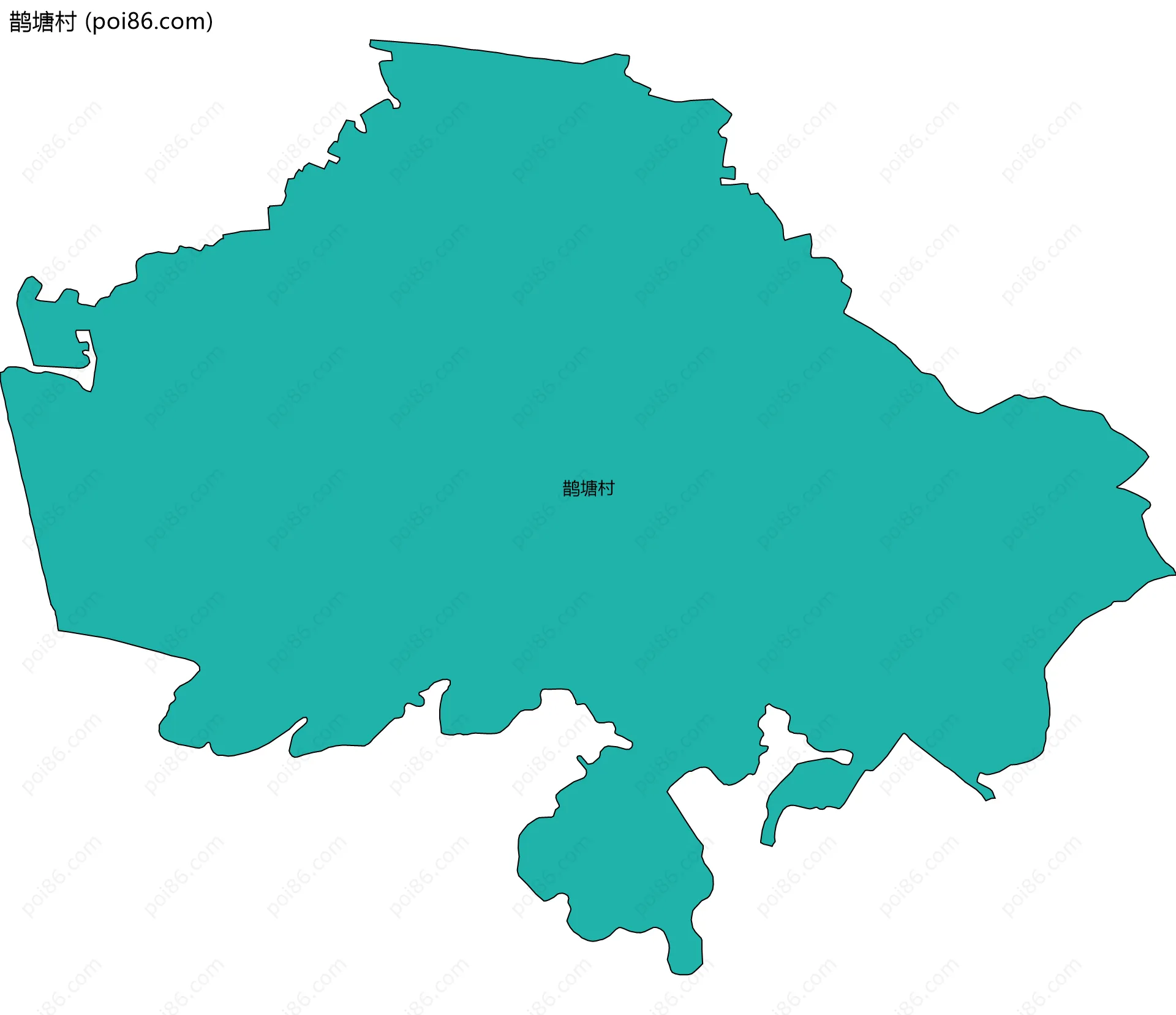 鹊塘村边界地图