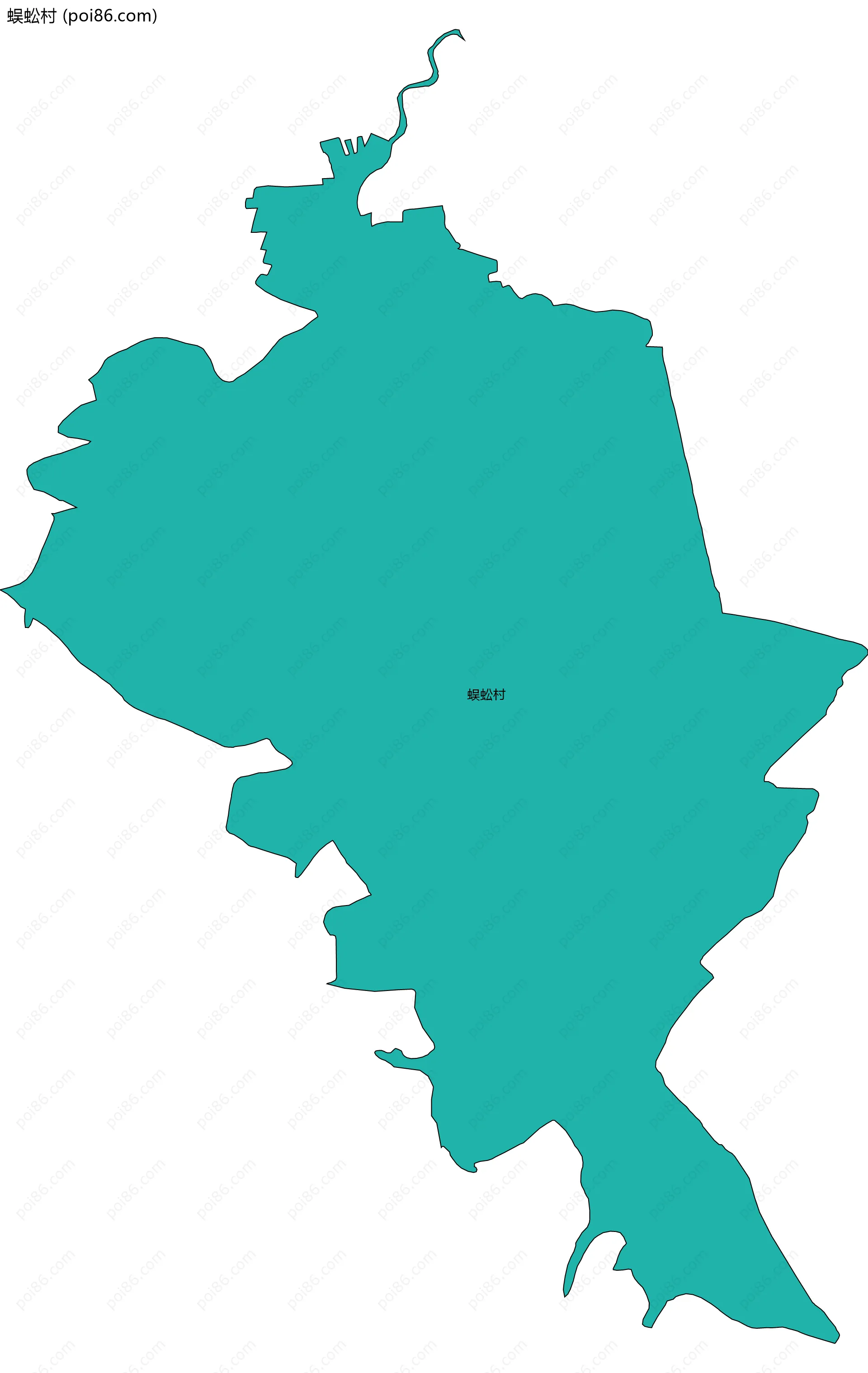 蜈蚣村边界地图