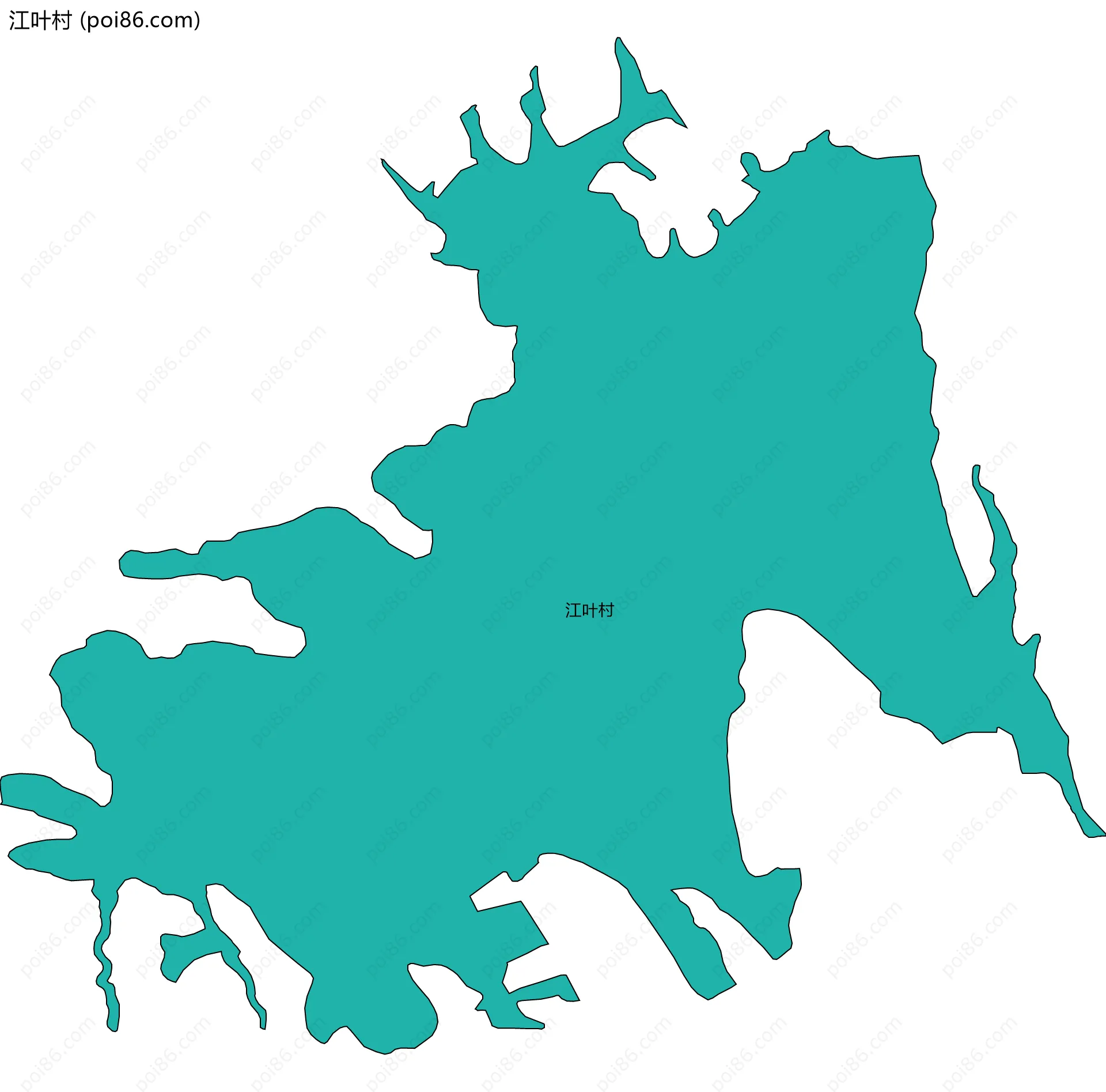 江叶村边界地图