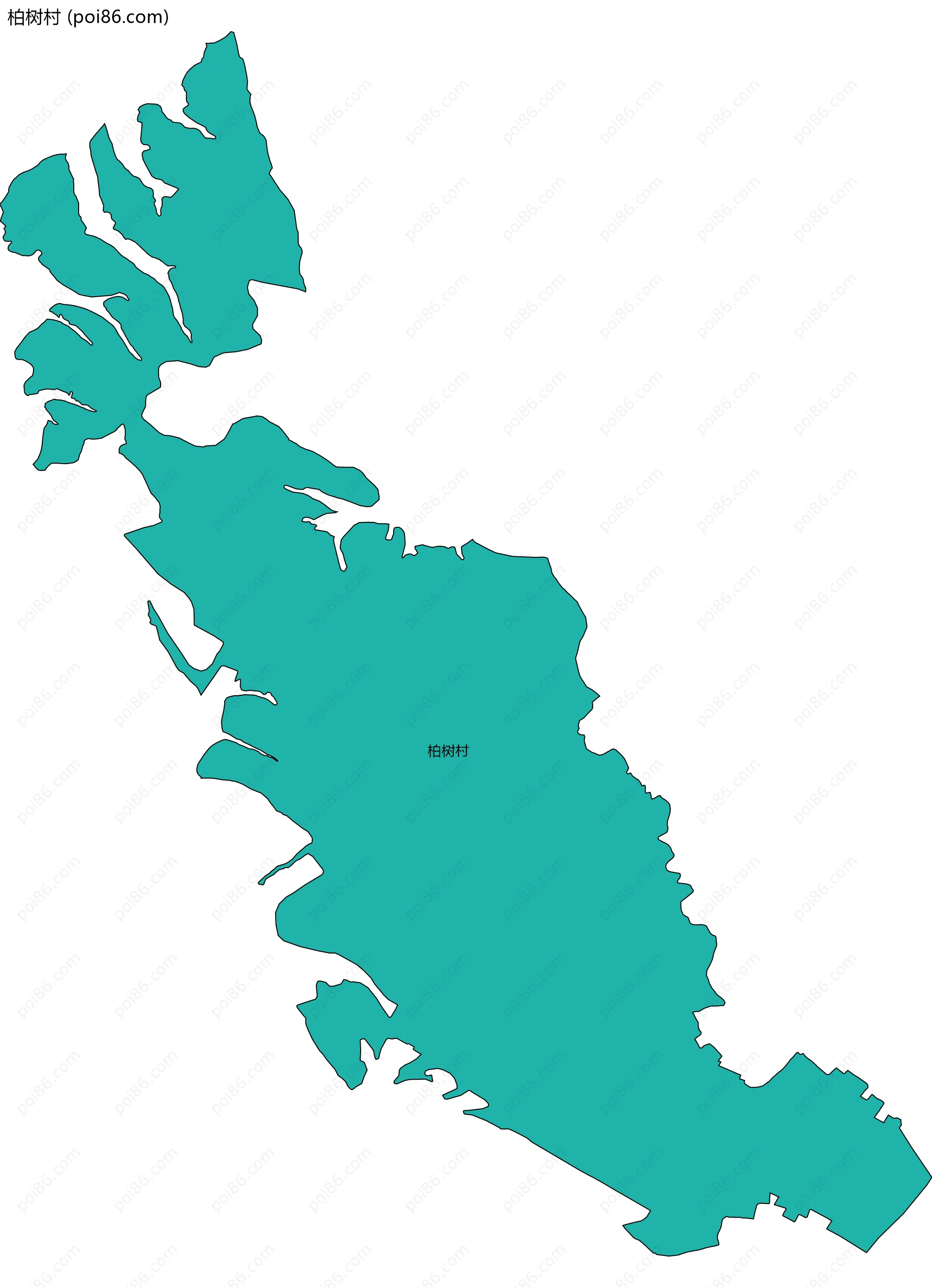 柏树村边界地图