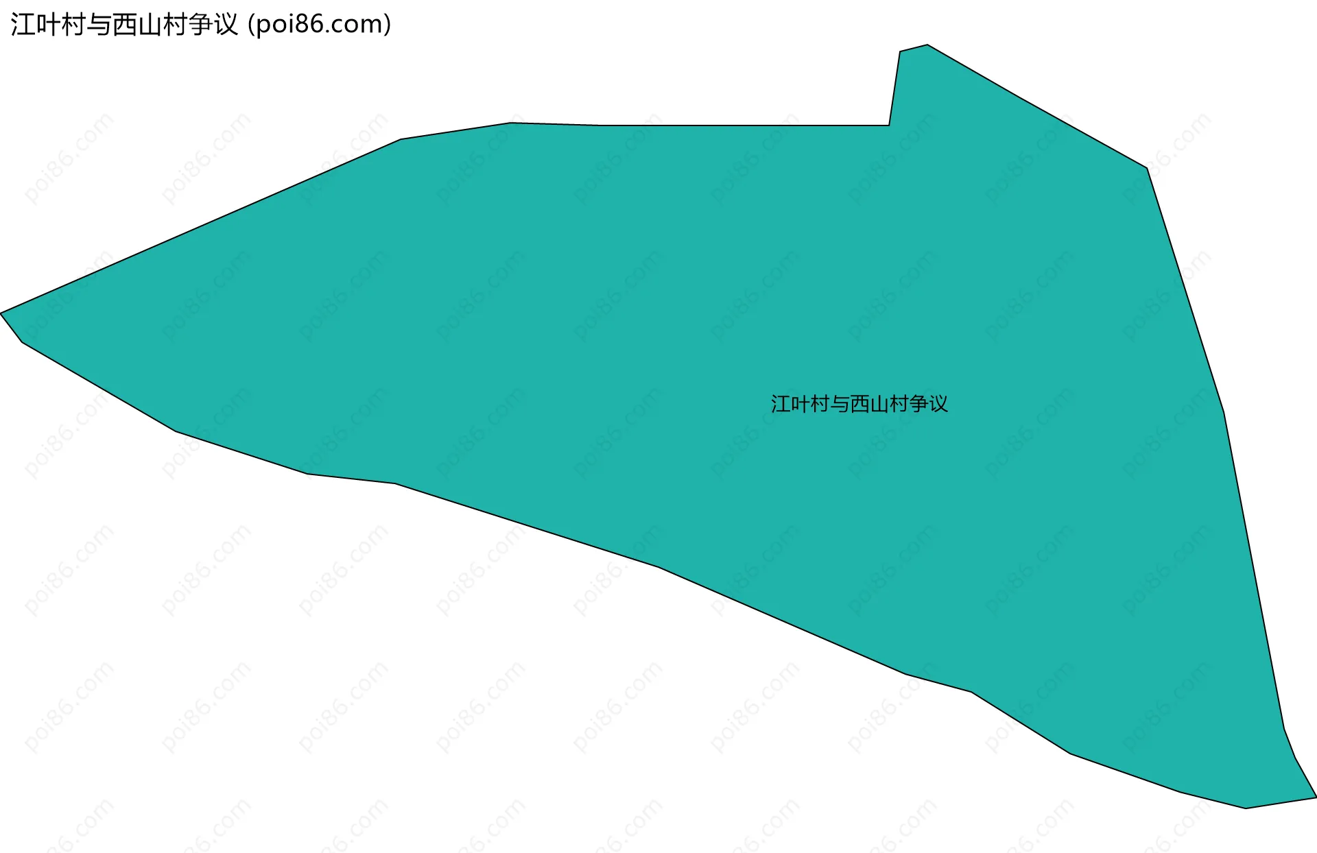 江叶村与西山村争议边界地图